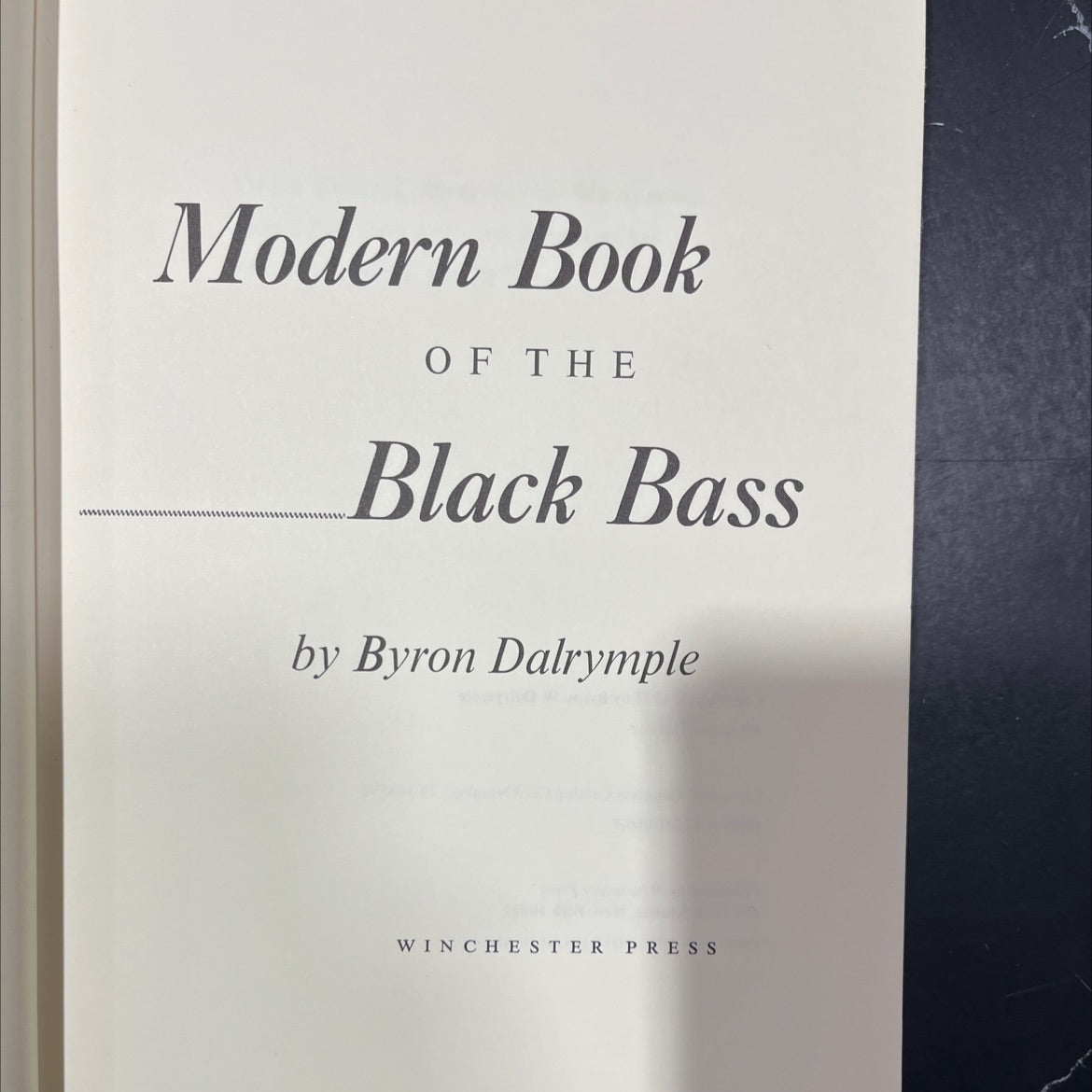 modern book of the black bass book, by byron dalrymple, 1972 Hardcover image 2