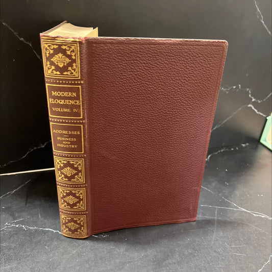 modern eloquence volume four addresses book, by unknown, 1923 Leather, Antique image 1