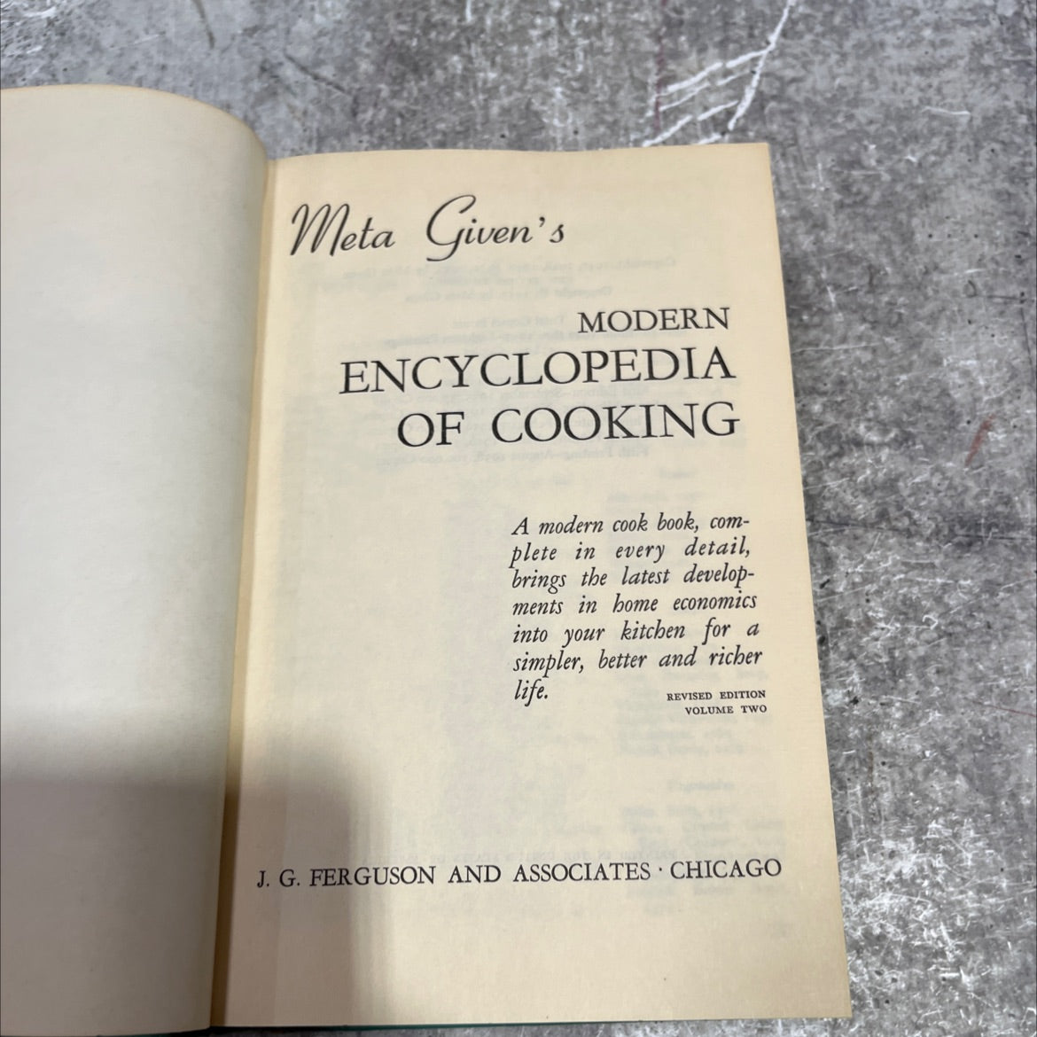modern encyclopedia of cooking book, by Meta Given, 1955 Hardcover image 2