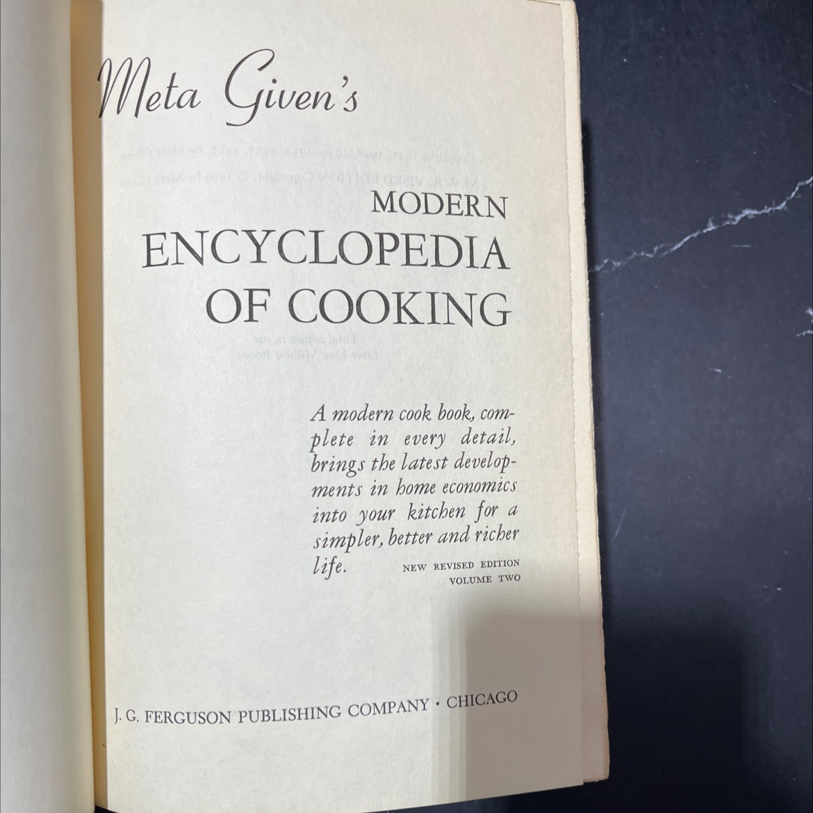 modern encyclopedia of cooking book, by Meta Given, 1959 Hardcover image 2