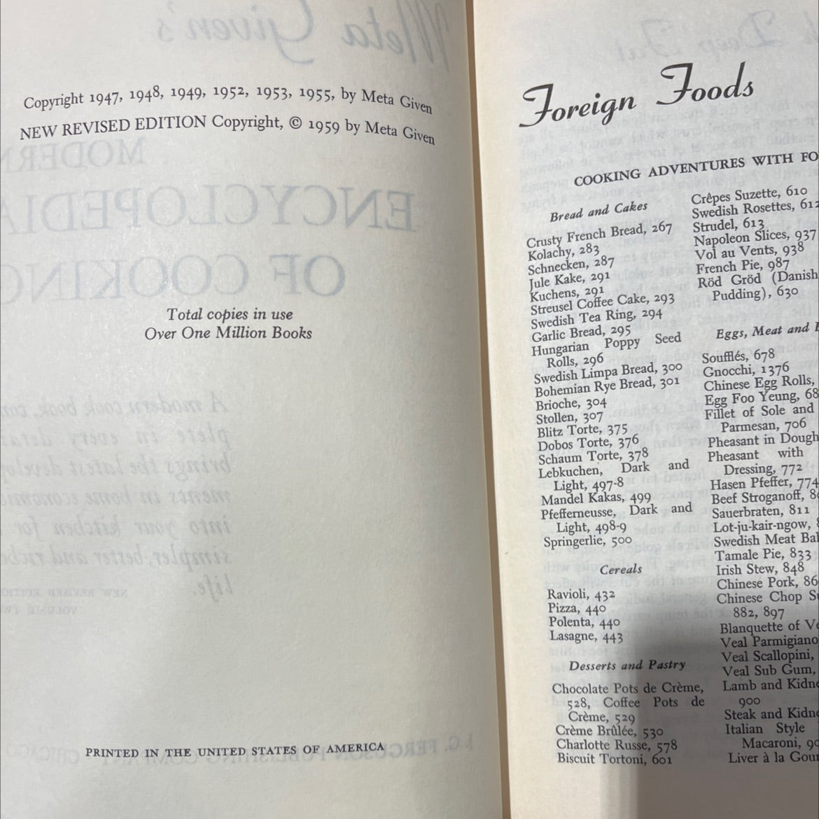 modern encyclopedia of cooking book, by Meta Given, 1959 Hardcover image 3