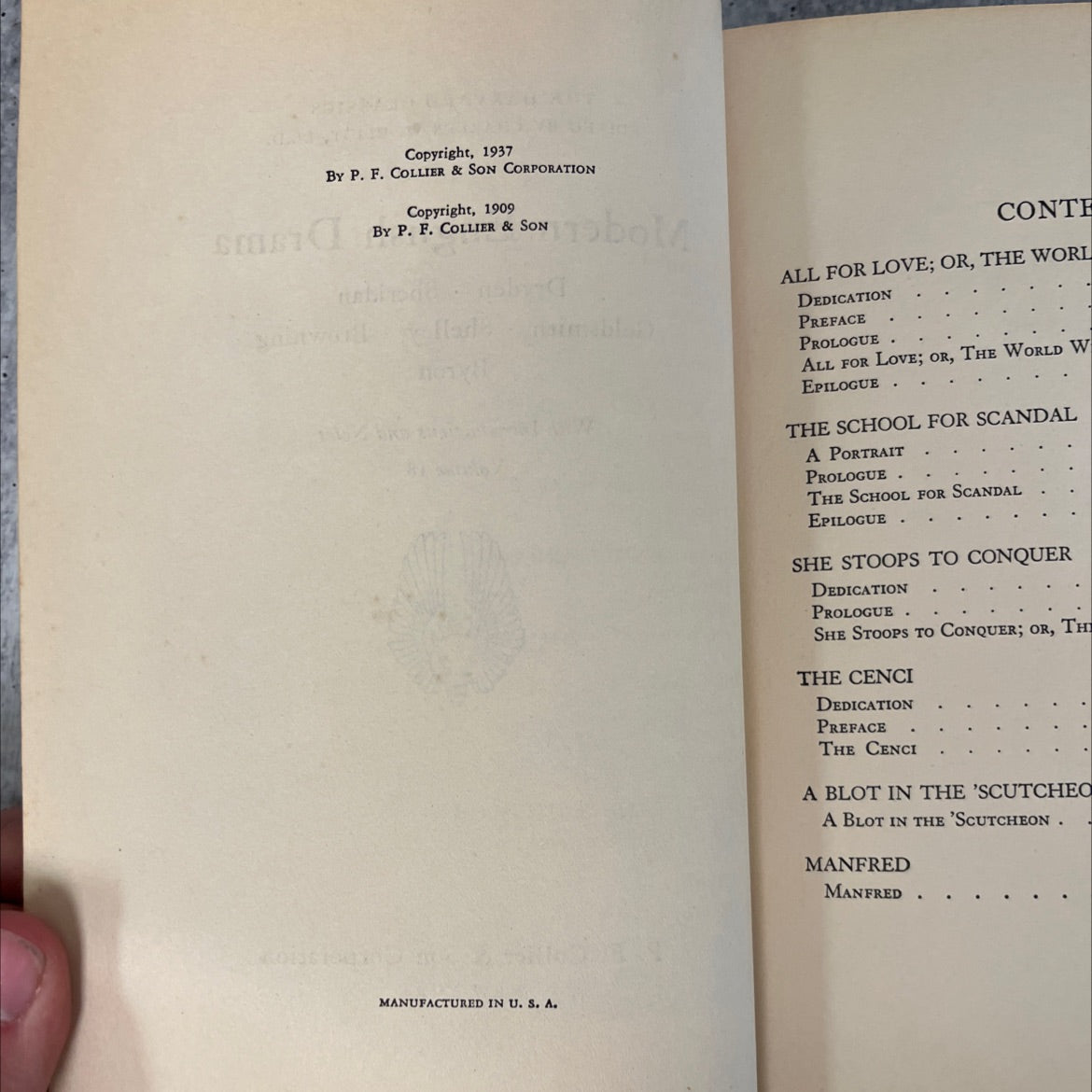 modern english drama book, by charles w. eliot, 1937 Hardcover, Vintage image 3