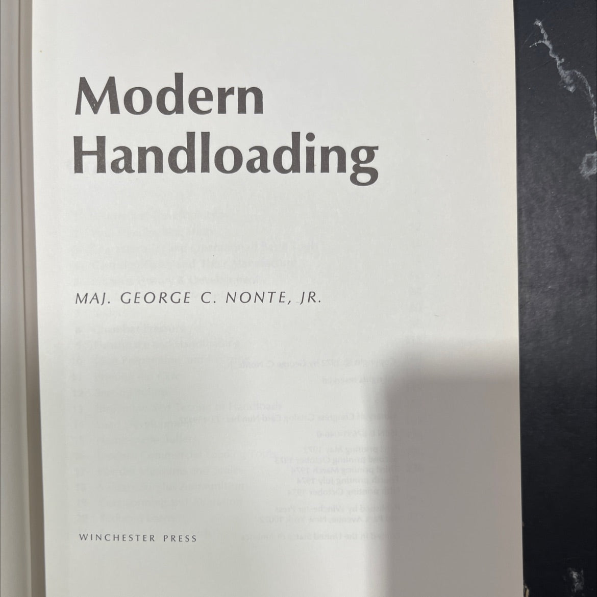modern handloading book, by maj. george c. nonte, jr., 1974 Hardcover image 2