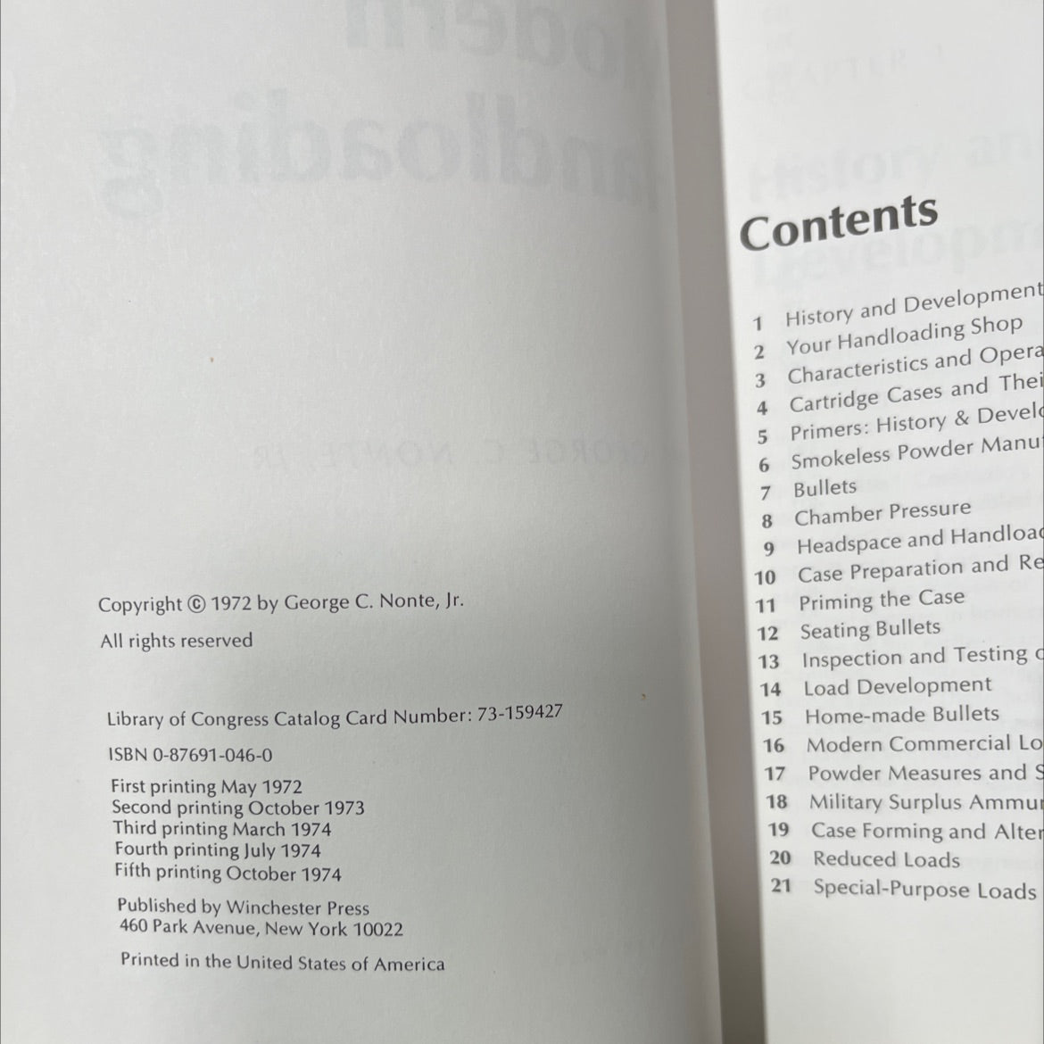 modern handloading book, by maj. george c. nonte, jr., 1974 Hardcover image 3