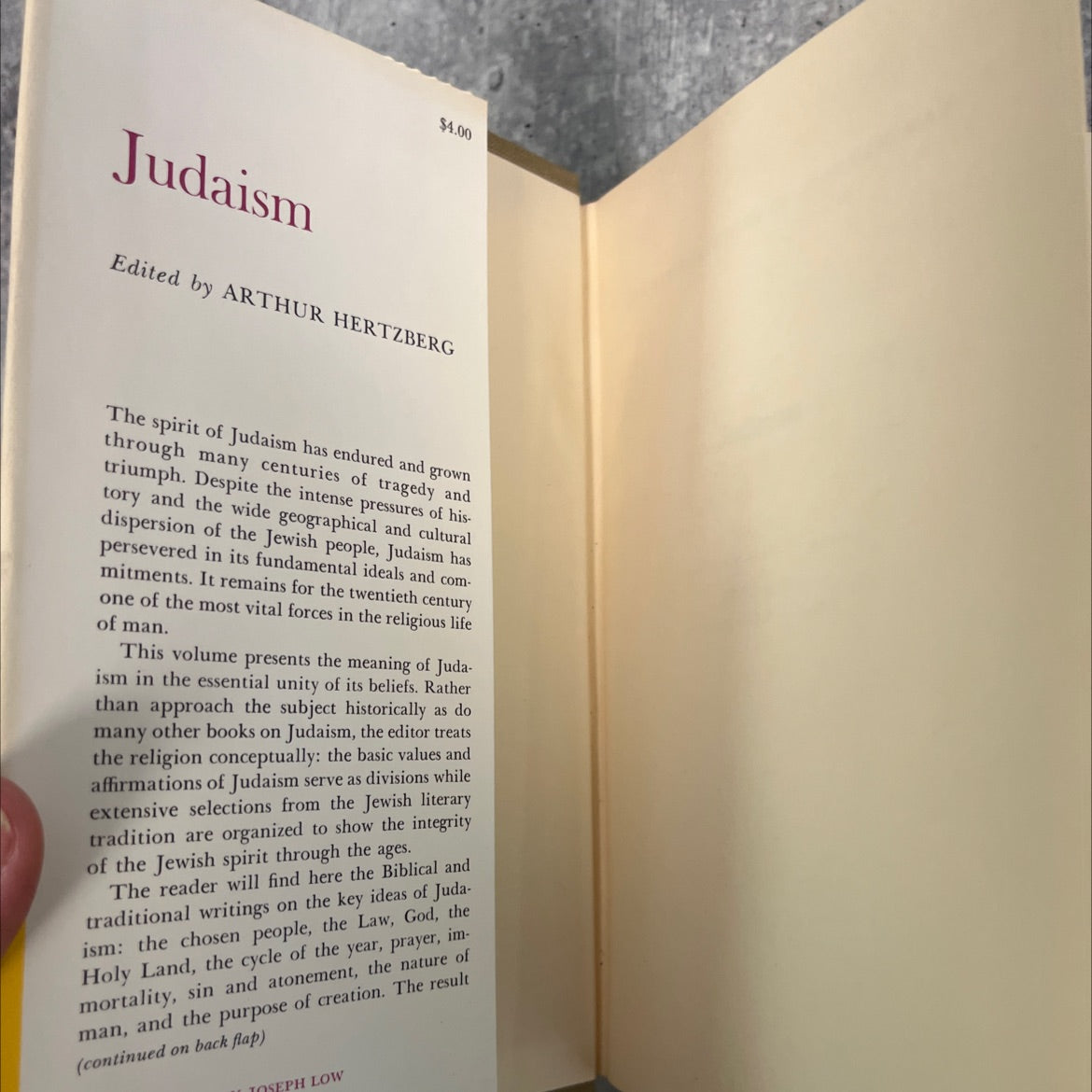 modern judaism book, by Arthur Hertzberg, 1962 Hardcover image 4