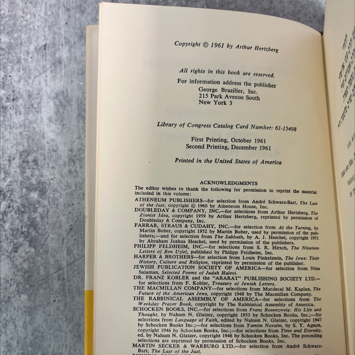 modern judaism book, by Arthur Hertzberg, 1962 Hardcover image 3