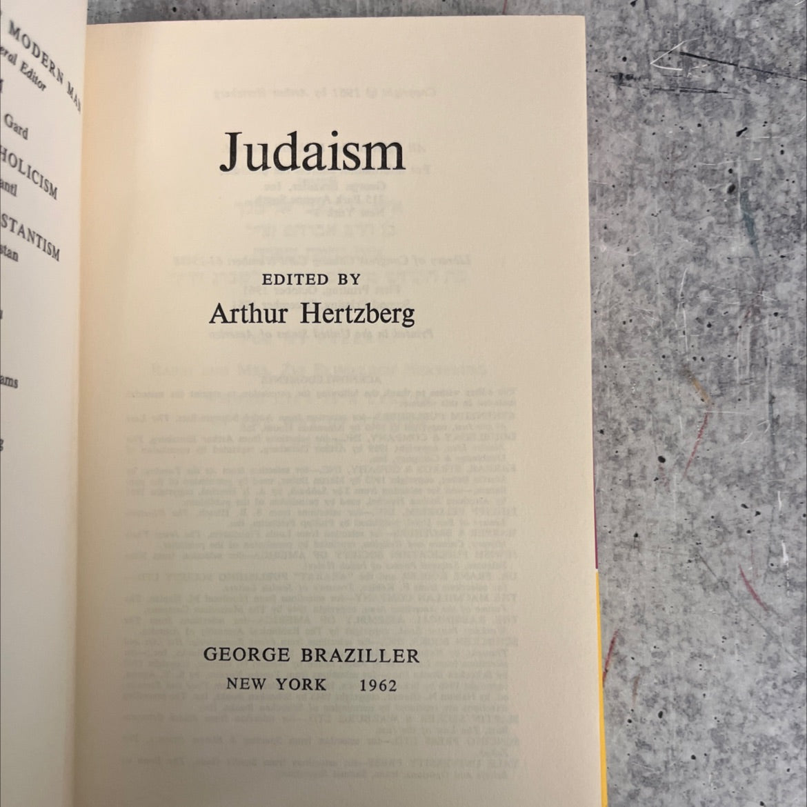 modern judaism book, by Arthur Hertzberg, 1962 Hardcover image 2