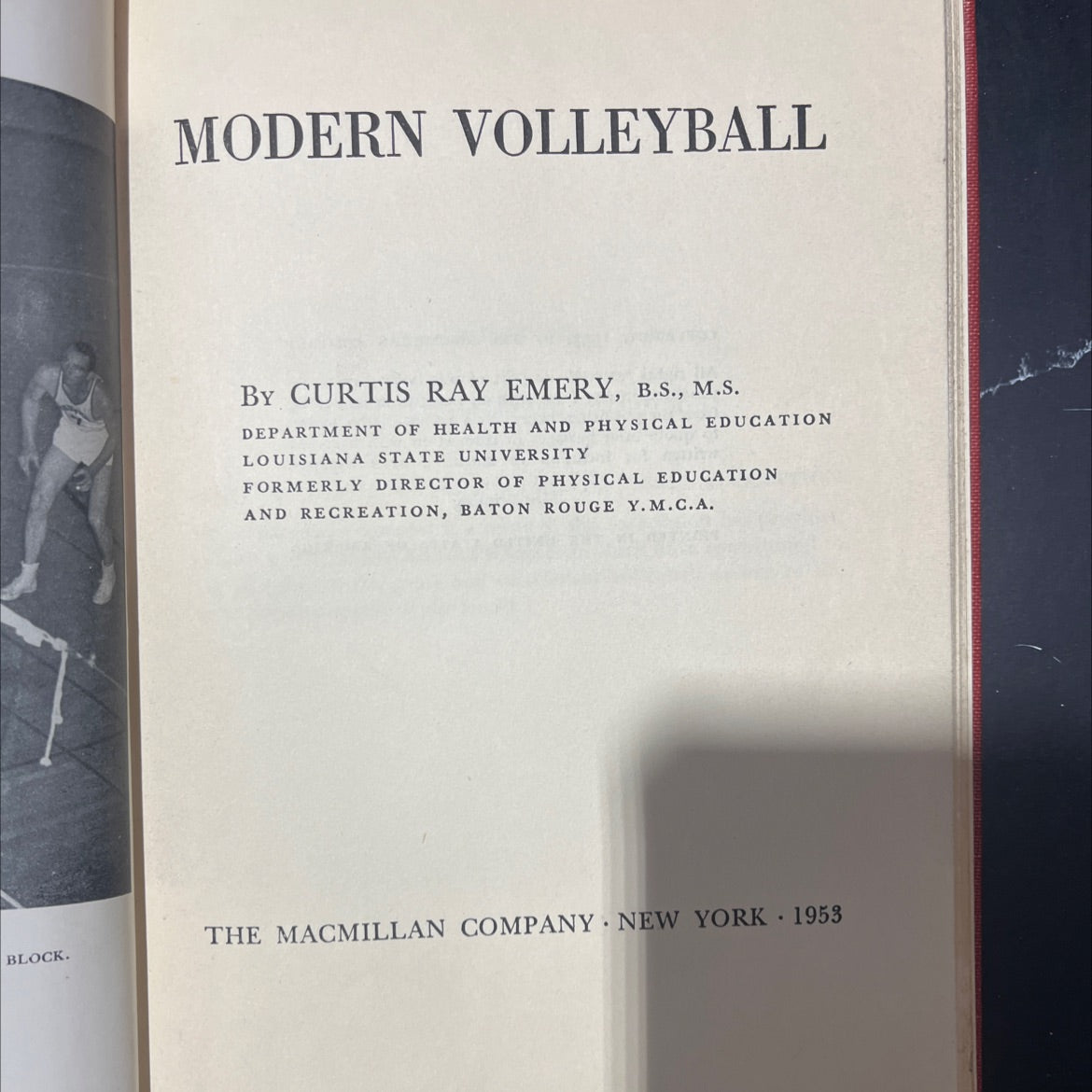 modern volleyball book, by curtis ray emery, 1953 Hardcover image 2