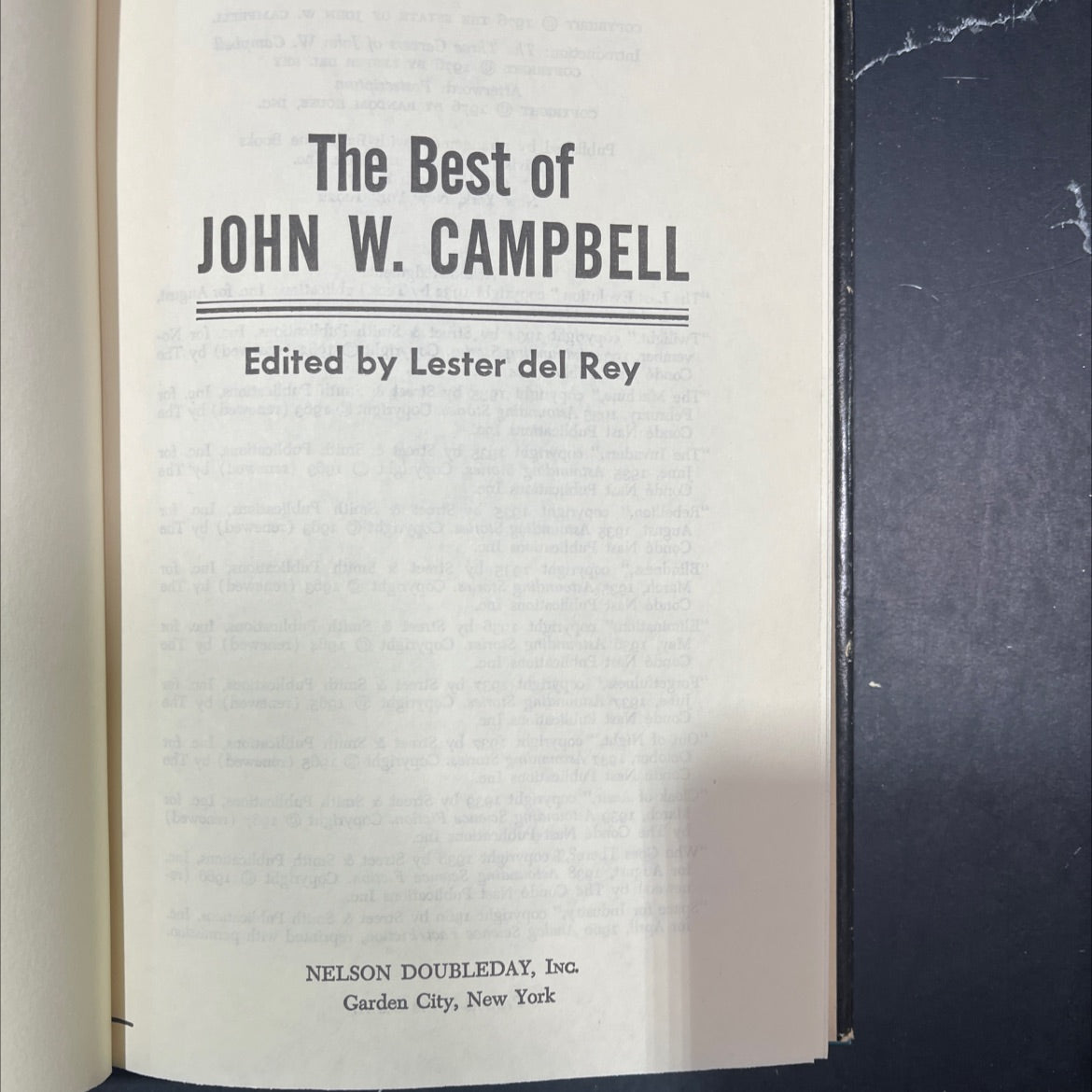 molto state to at 1800 sodal the best of john w. campbell book, by john w. campbell, 1976 Hardcover image 2