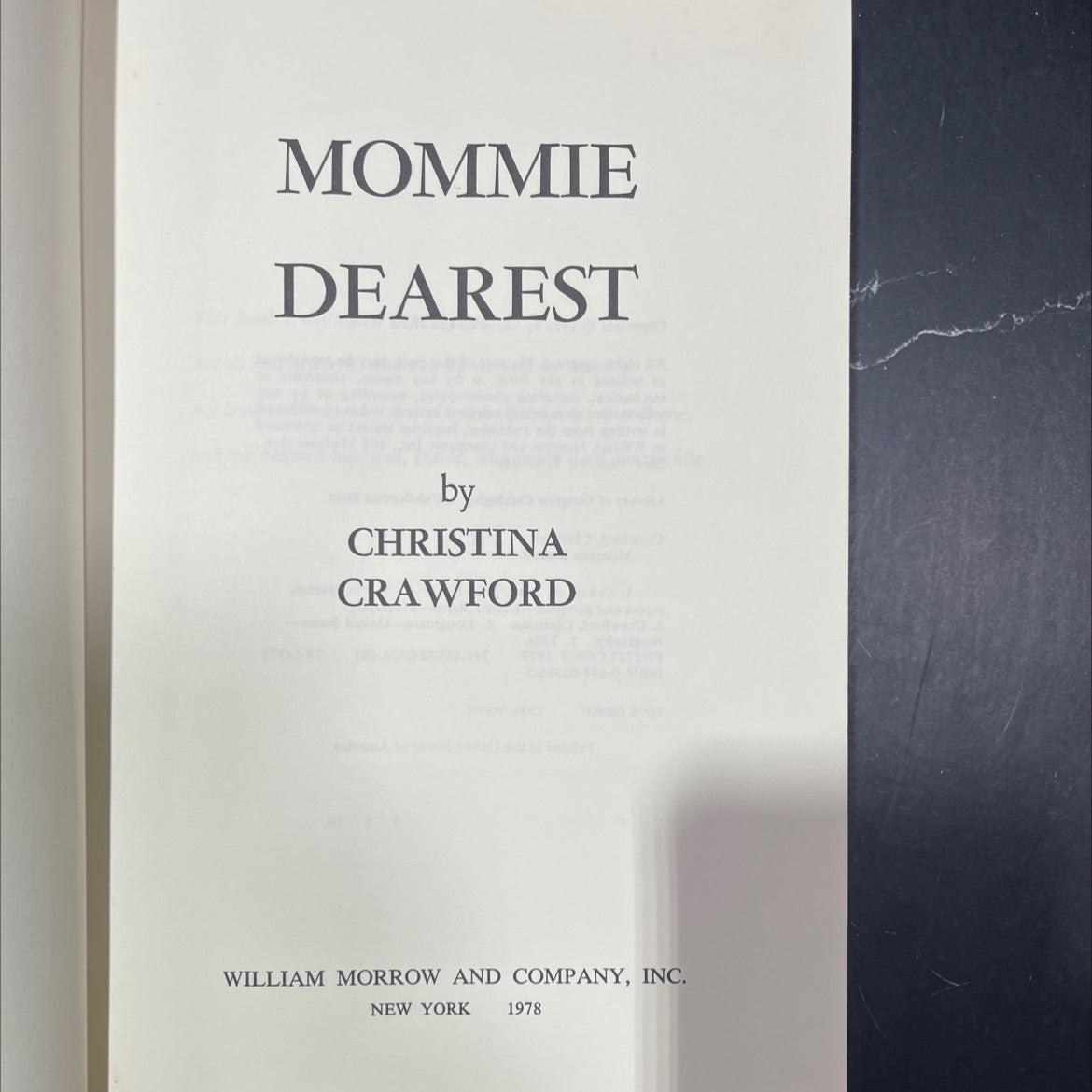 mommie dearest book, by christina crawford, 1978 Hardcover image 2