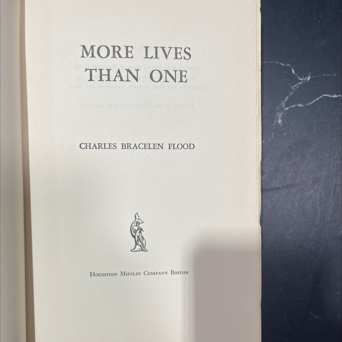 more lives than one book, by charles bracelen flood, 1967 Hardcover image 2