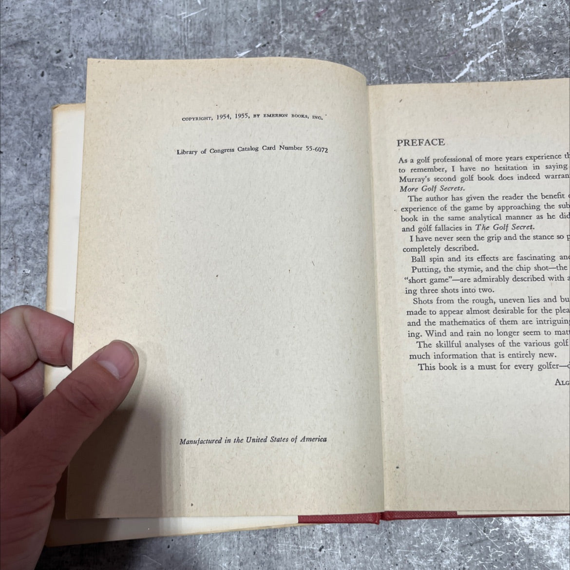 more secrets golf book, by h. a. murray, m.d., 1955 Hardcover image 3