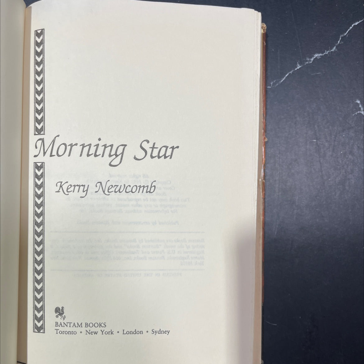 morning star book, by Kerry Newcomb, 1983 Hardcover image 2