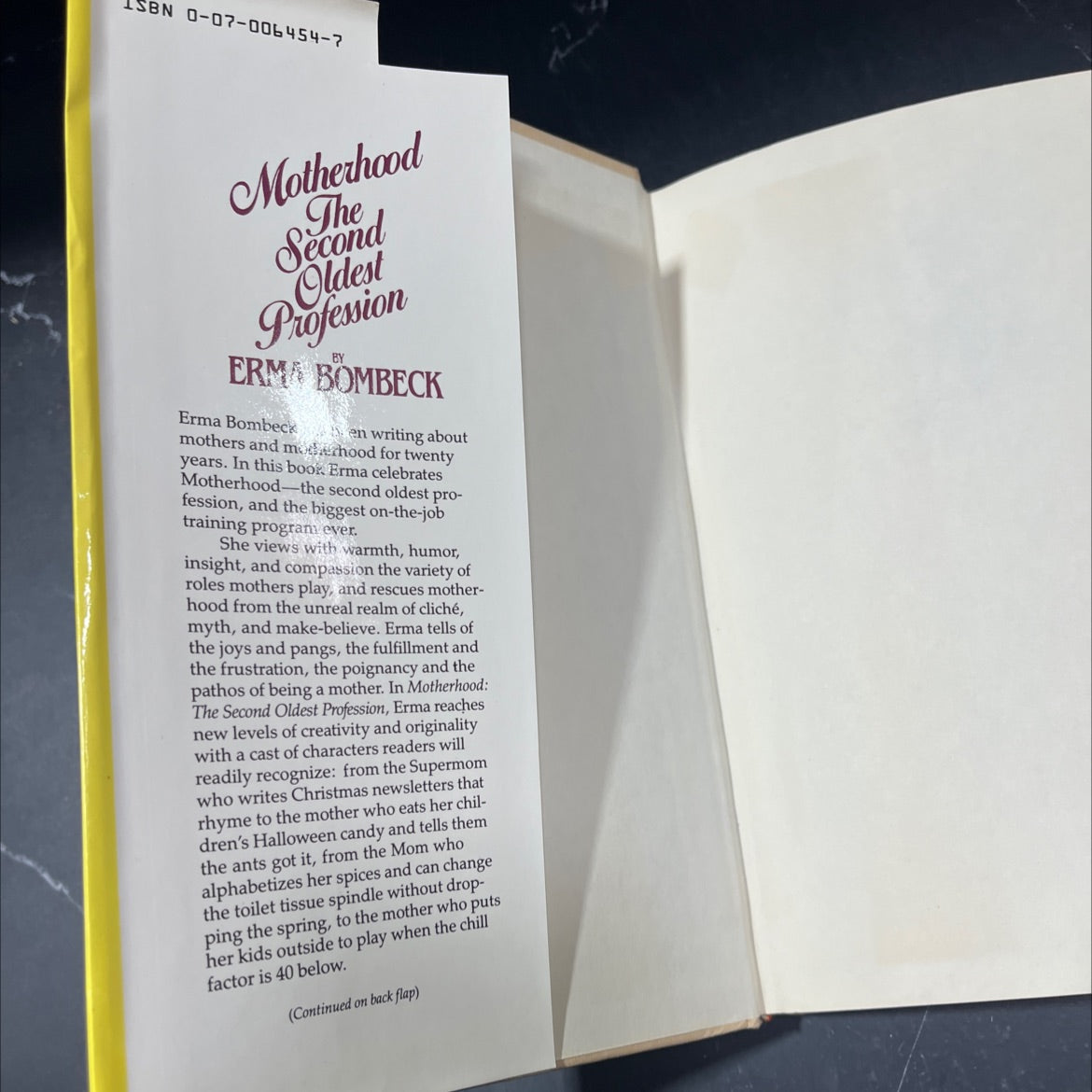 motherhood the second oldest profession book, by erma bombeck, 1983 Hardcover image 4