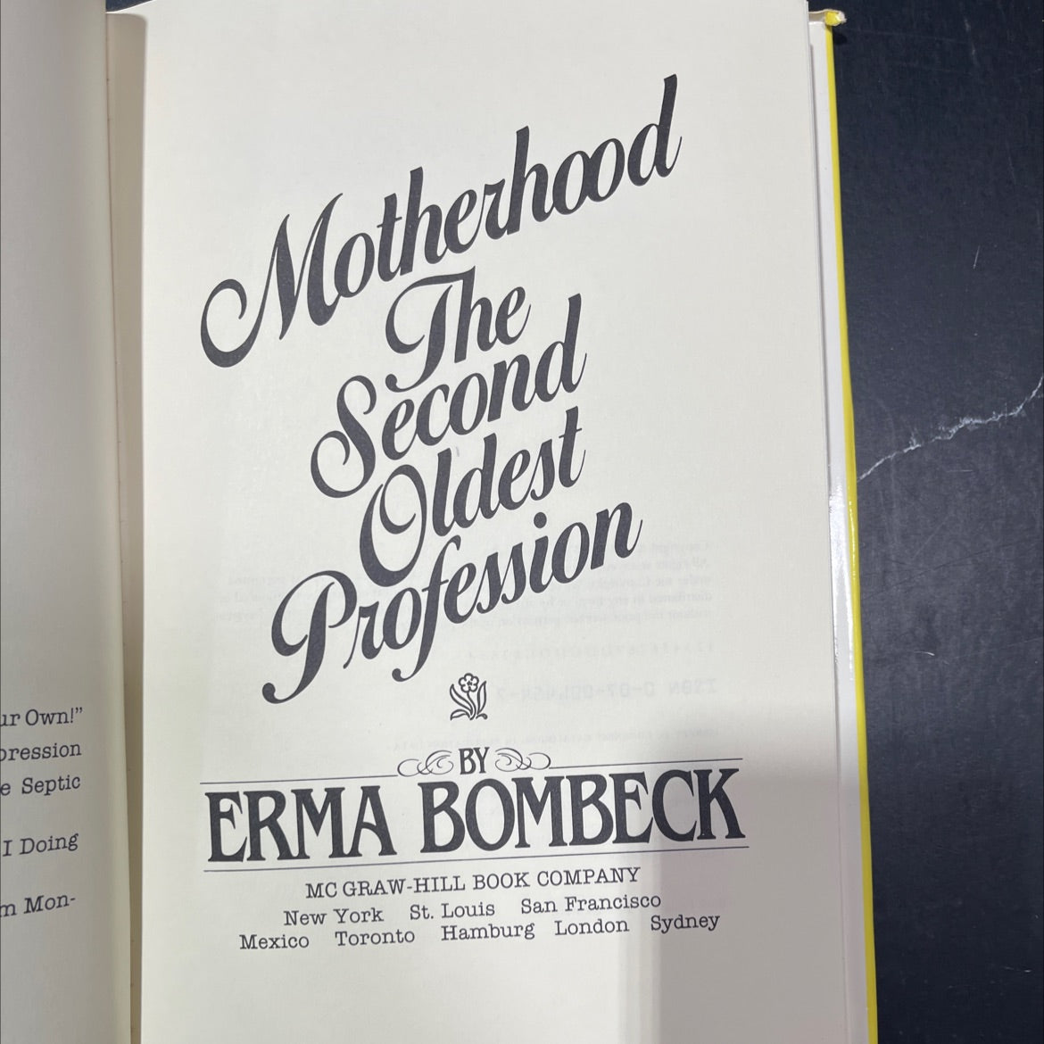 motherhood the second oldest profession book, by erma bombeck, 1983 Hardcover image 2