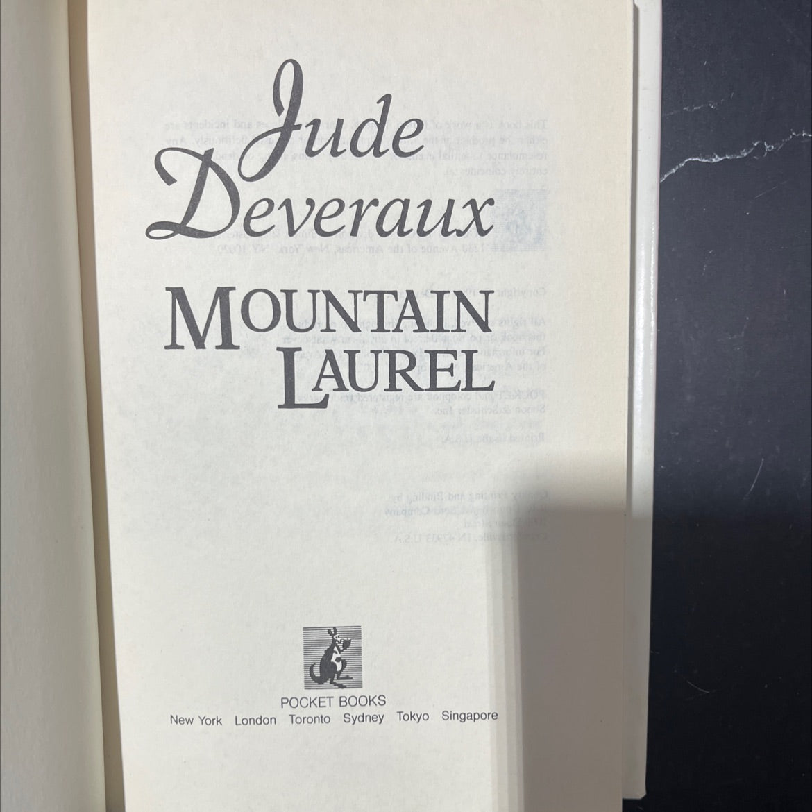 mountain laurel book, by jude deveraux, 1990 Hardcover image 2