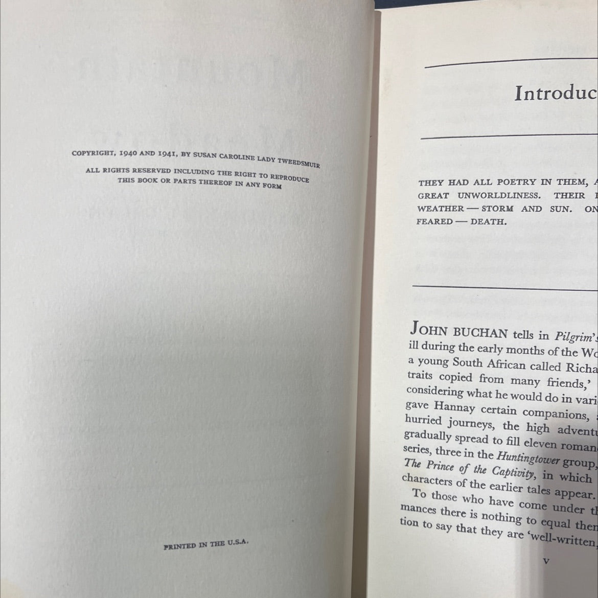 mountain meadow book, by john buchan, 1941 Hardcover image 3