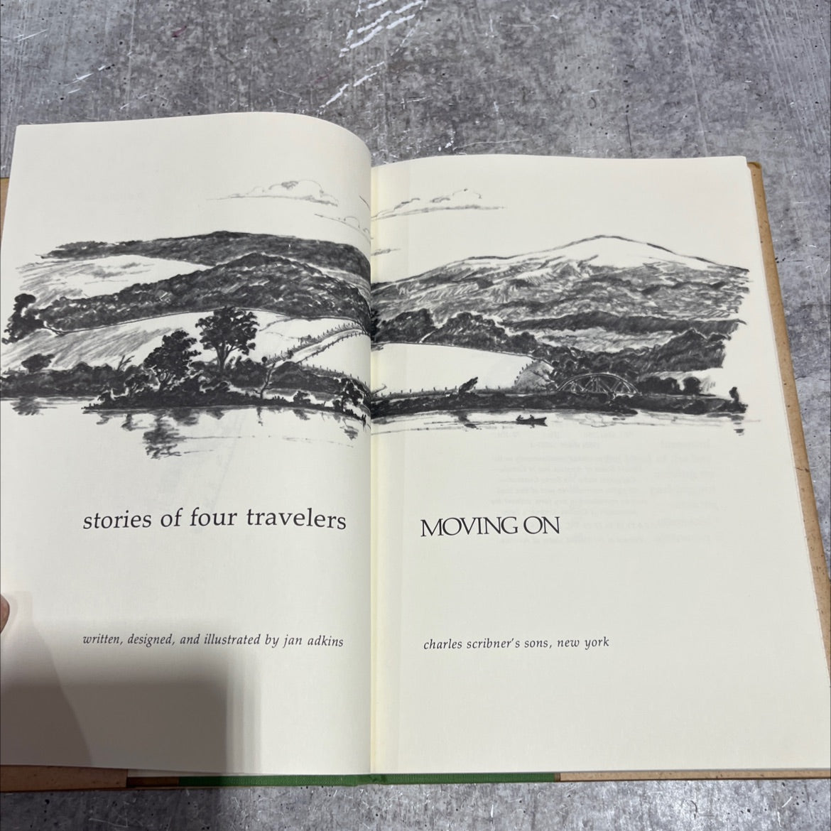moving on book, by jan adkins, 1978 Hardcover image 2