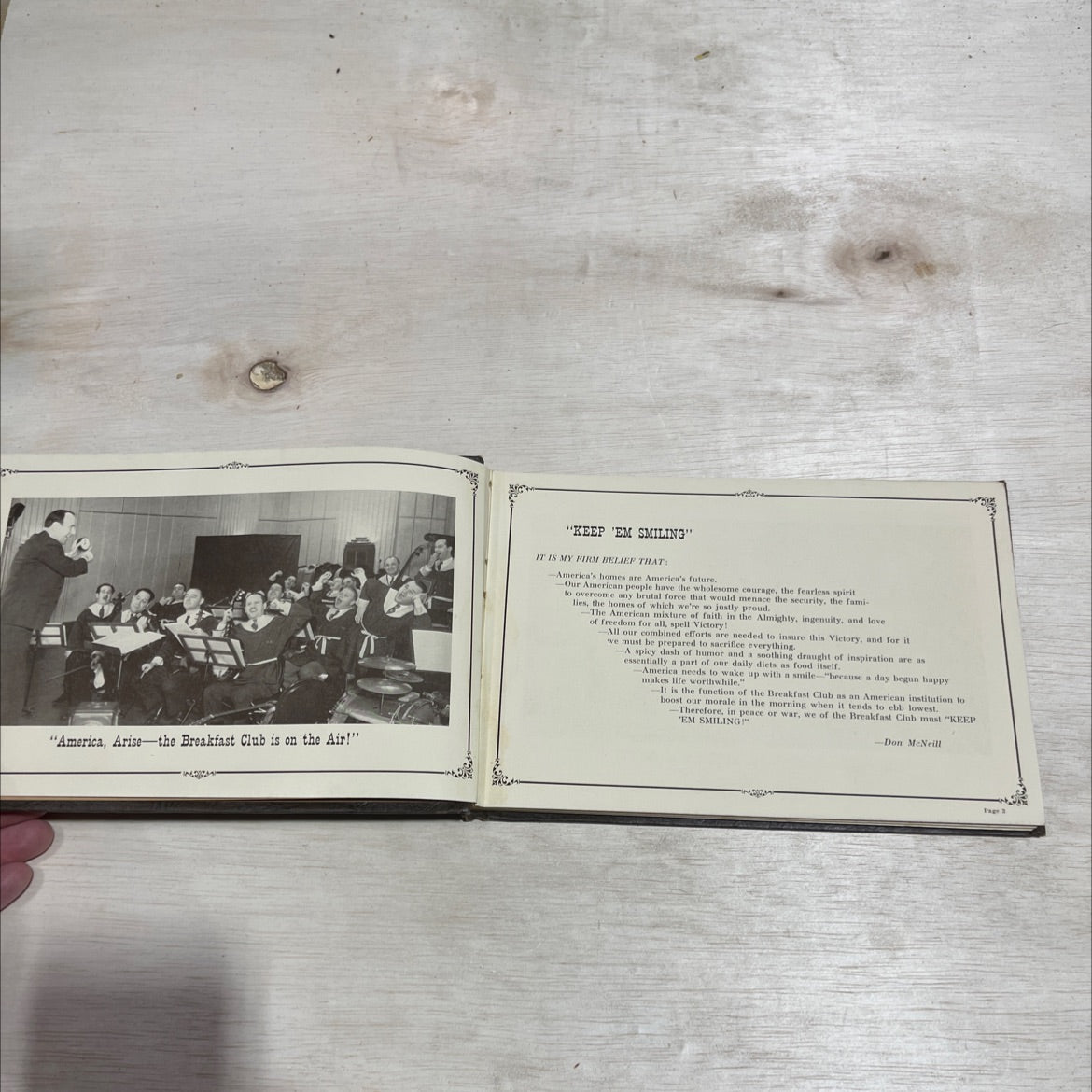 mr. don mcneill, esq. presents his breakfast club family album book, by Don McNeill, 1942 Hardcover image 3