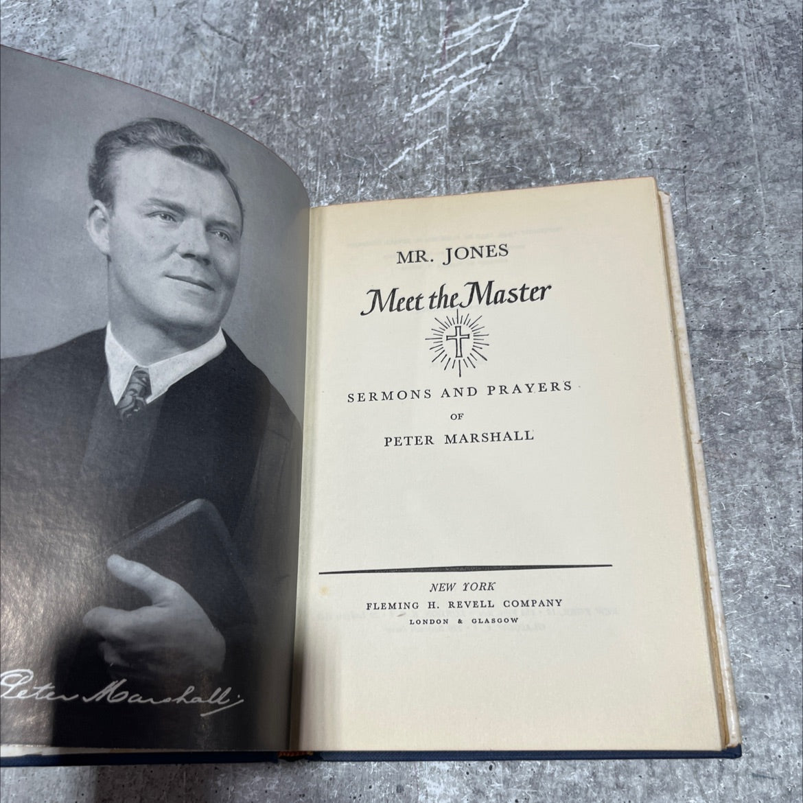 mr. jones meet the master sermons and prayers of peter marshall book, by ester marshall, 1950 Hardcover image 2