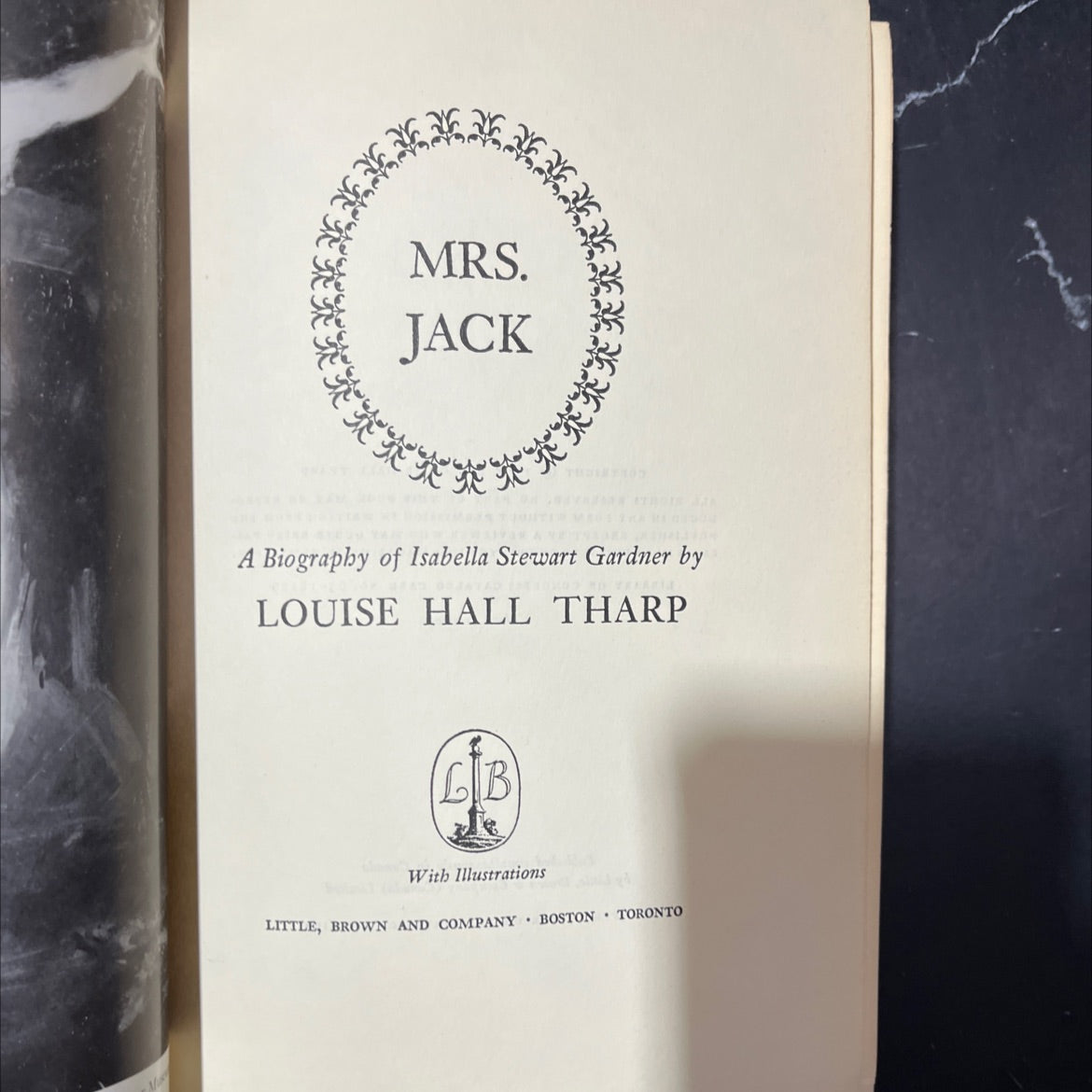 mrs. jack a biography of isabella stewart gardner book, by louise hall tharp, 1965 Hardcover image 2