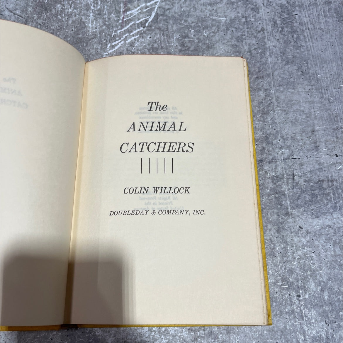 mt ma hotas the a animal catchers book, by colin willock, 1964 Hardcover image 2