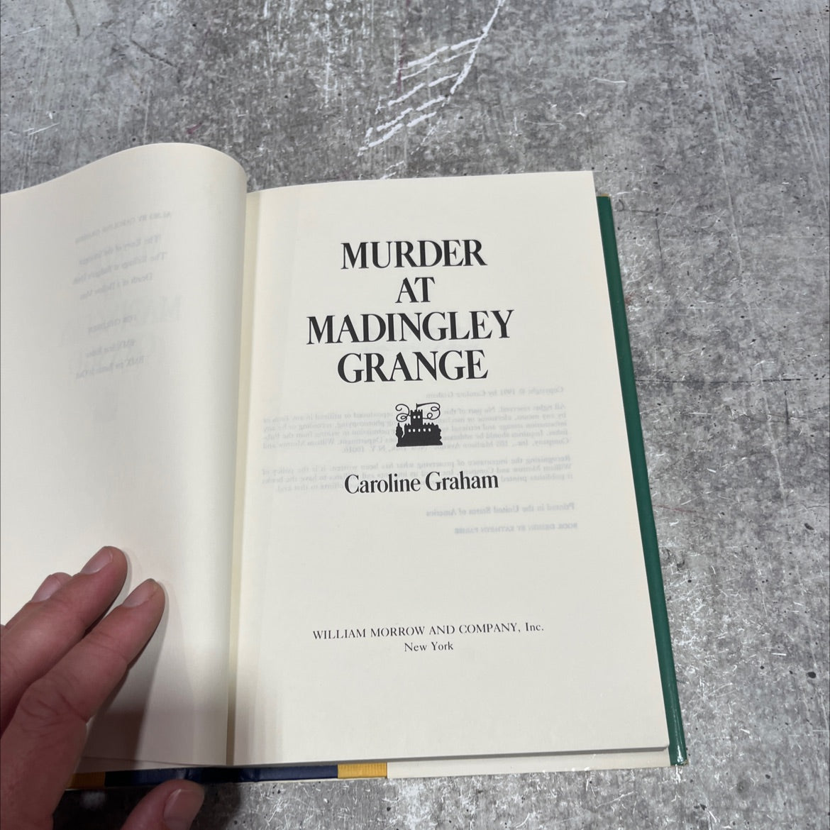 murder at madingley grange book, by caroline graham, 1991 Hardcover image 2