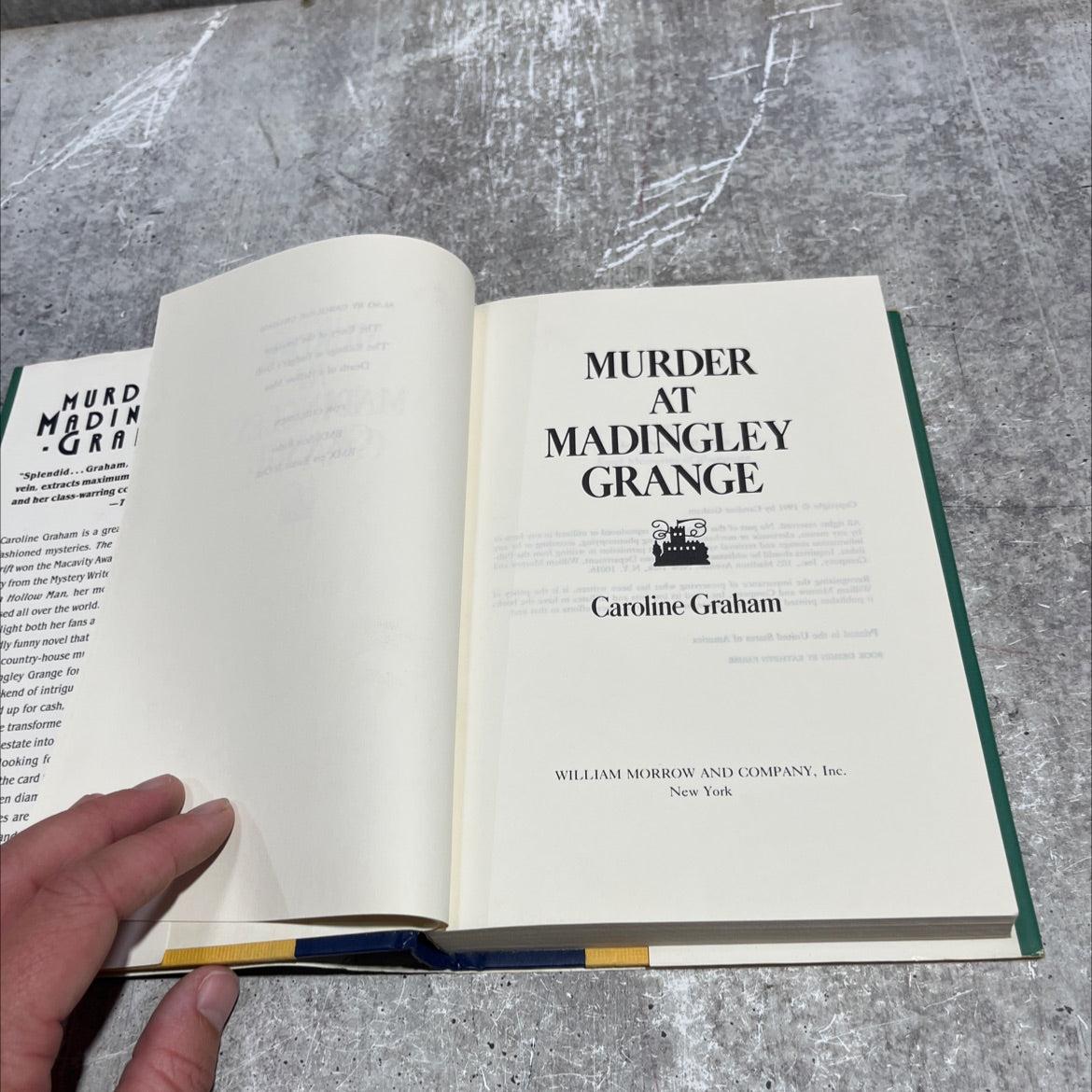 murder at madingley grange book, by caroline graham, 1991 Hardcover image 1