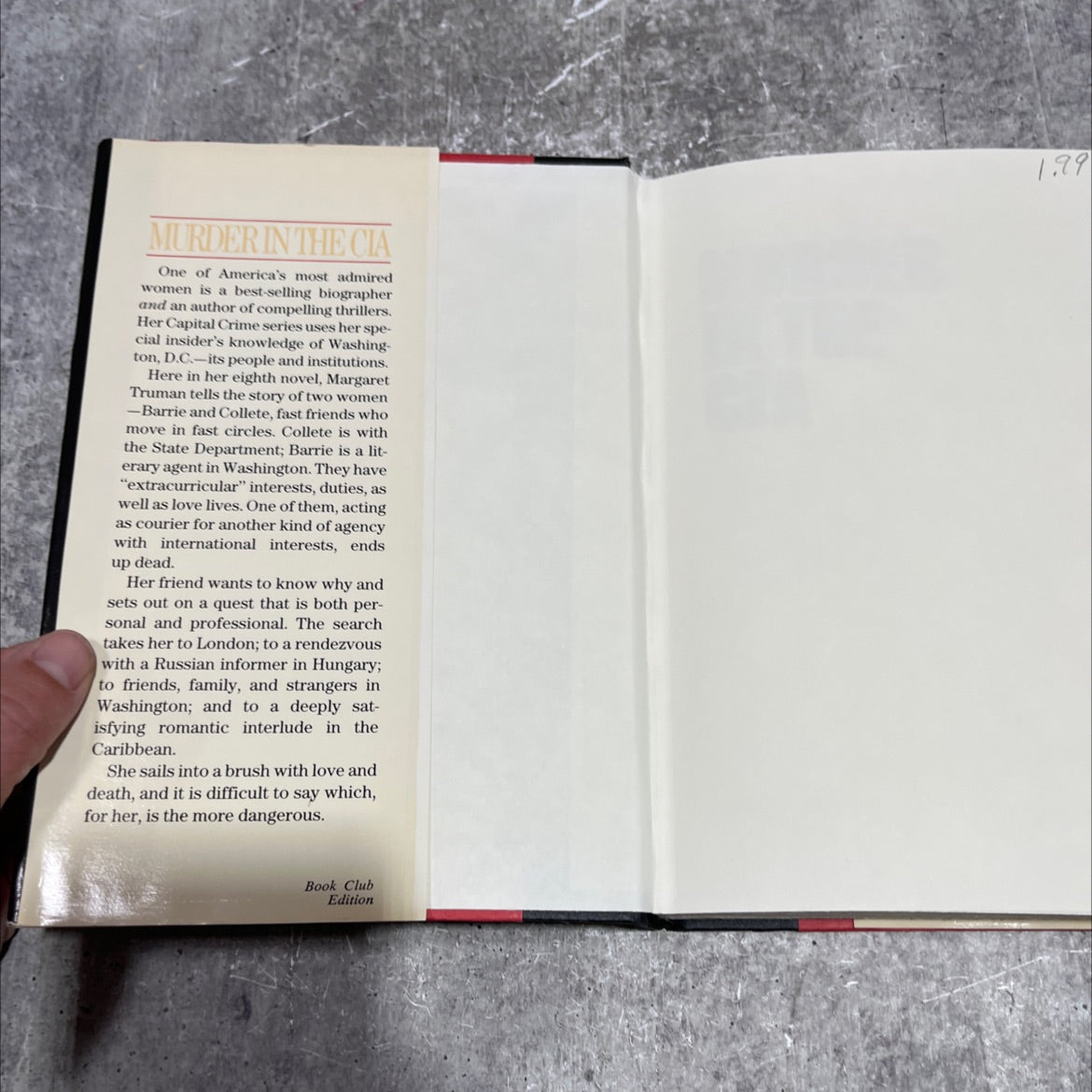 murder in the cia book, by margaret truman, 1987 Hardcover image 4