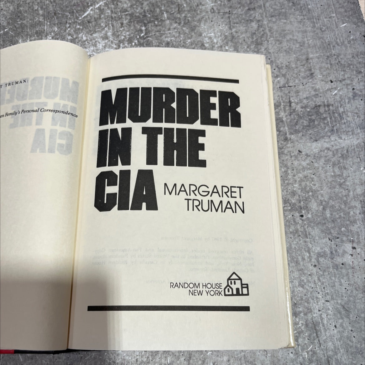murder in the cia book, by margaret truman, 1987 Hardcover image 2
