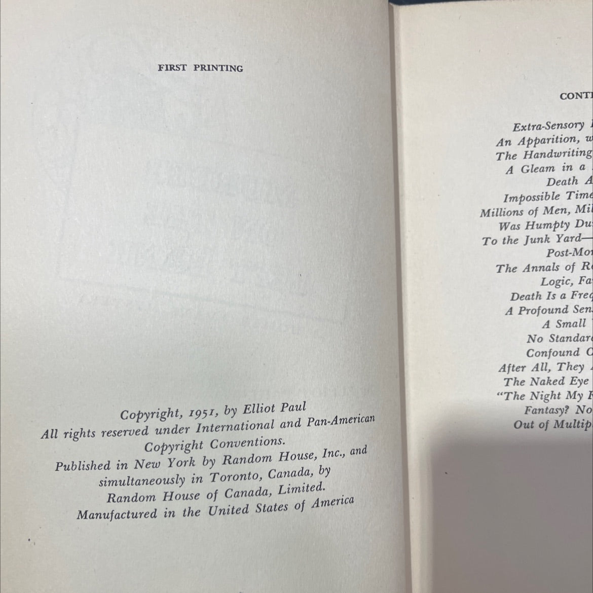 murder on the left bank a homer evans mystery book, by elliot paul, 1951 Hardcover image 3