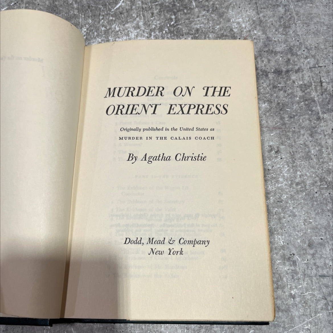murder on the orient express book, by Agatha Christie, 1960 Hardcover image 2