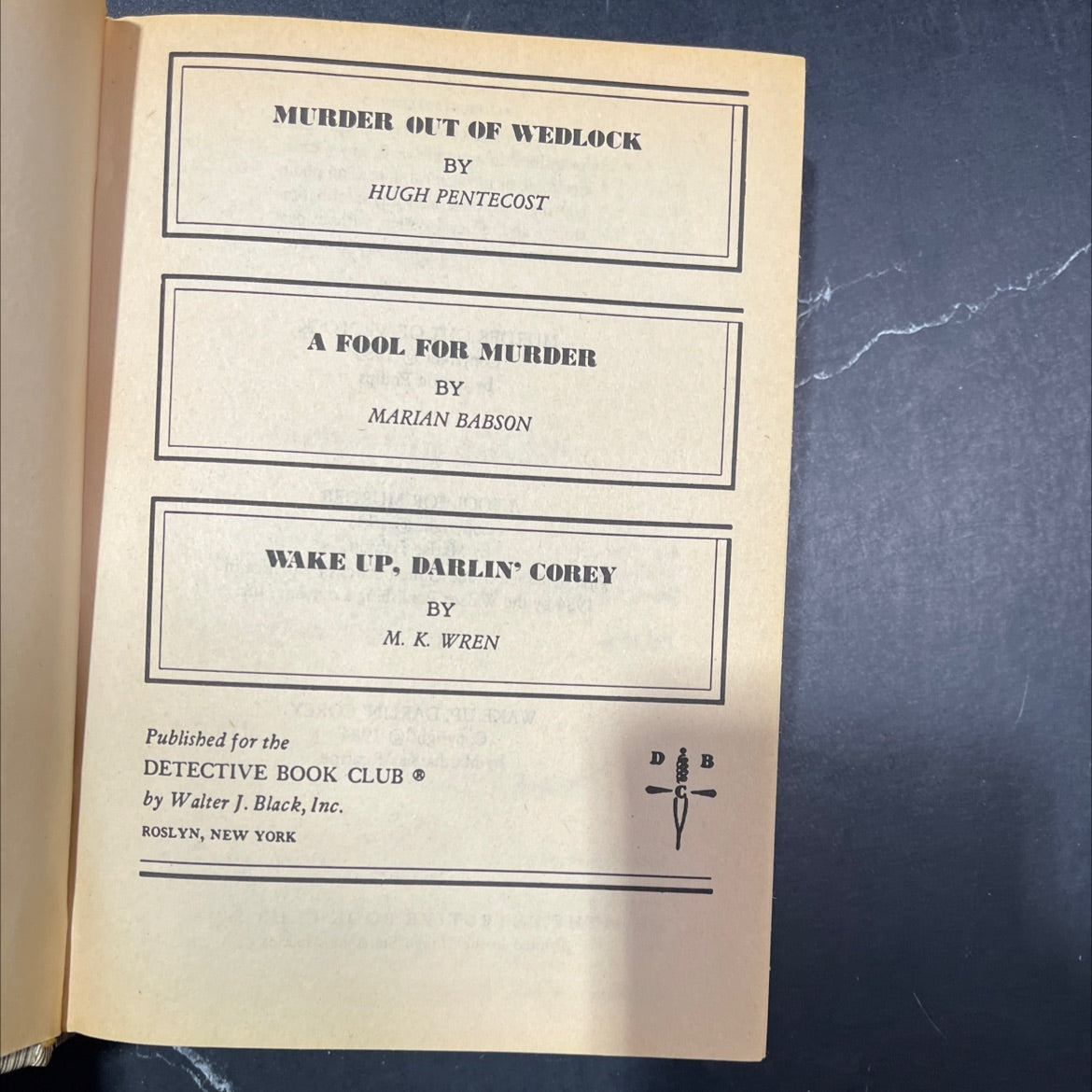 murder out of wedlock book, by hugh pentecost, 1983 Hardcover image 2