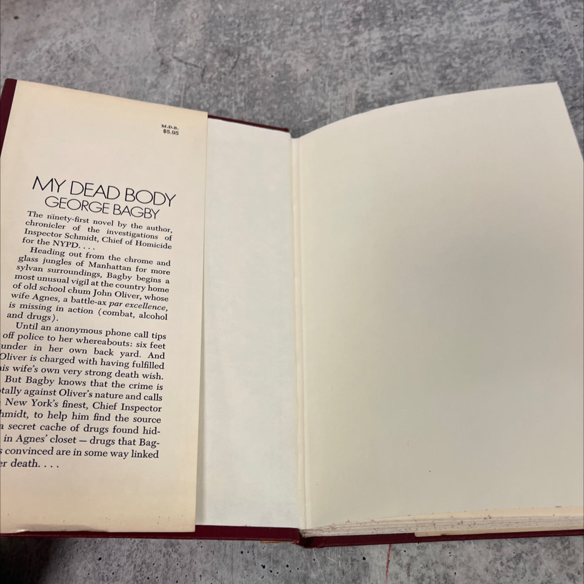 my dead body book, by george bagby, 1976 Hardcover image 4