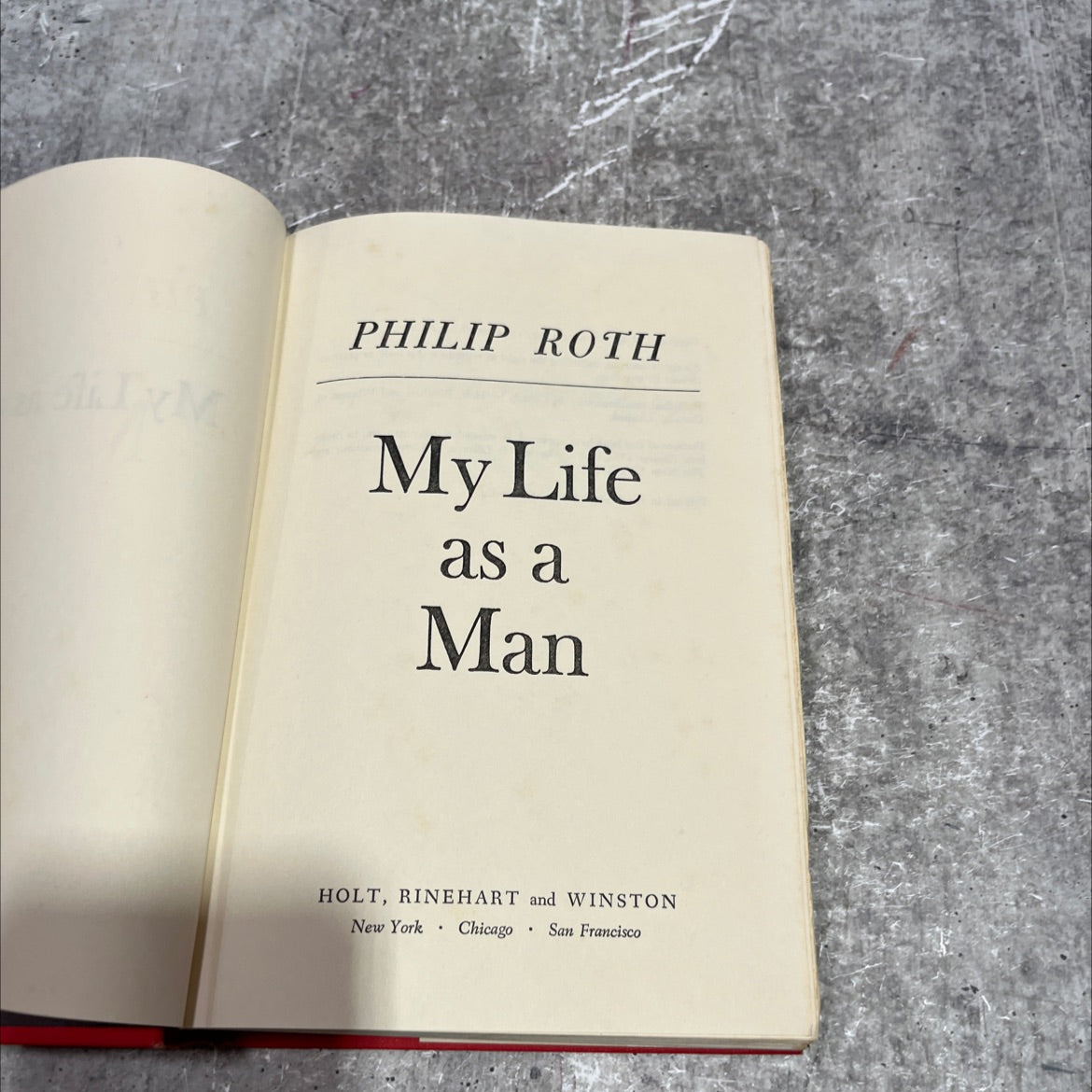 my life as a man book, by philip roth, 1974 Hardcover image 2