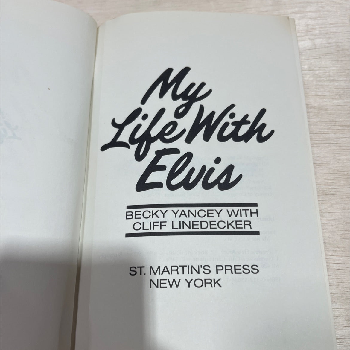 SIGNED my life with elvis book, by becky yancey with cliff linedecker, 1977 Hardcover, First Edition, Vintage image 2