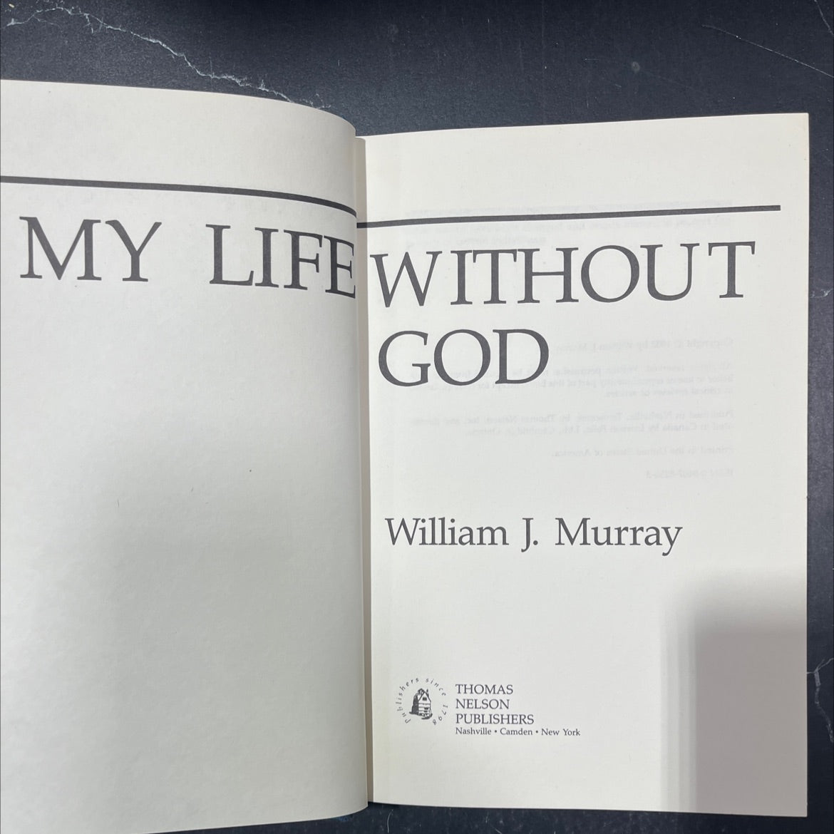 my life without god book, by william j. murray, 1982 Hardcover image 2
