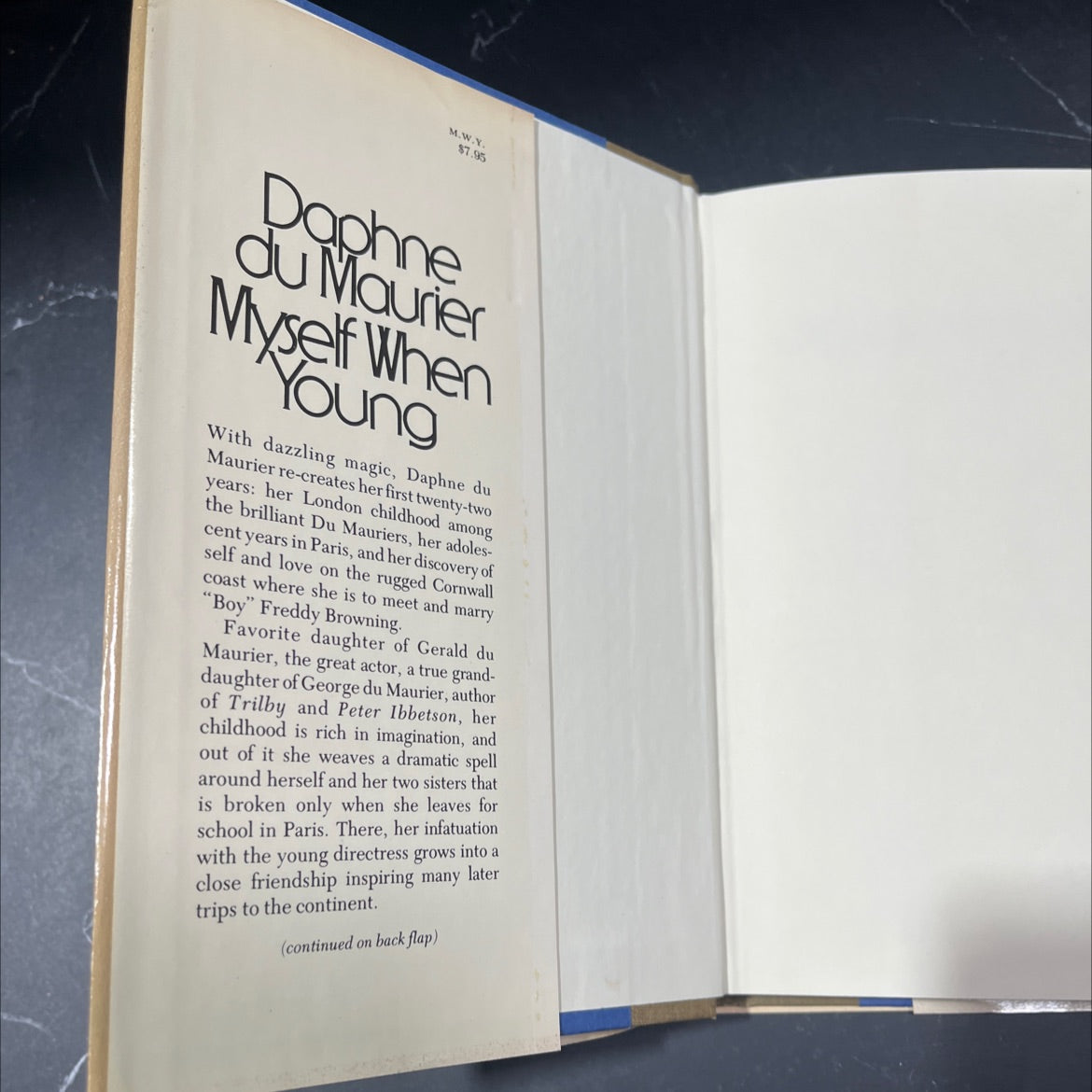 myself when young the shaping of a writer book, by daphne du maurier, 1977 Hardcover image 4