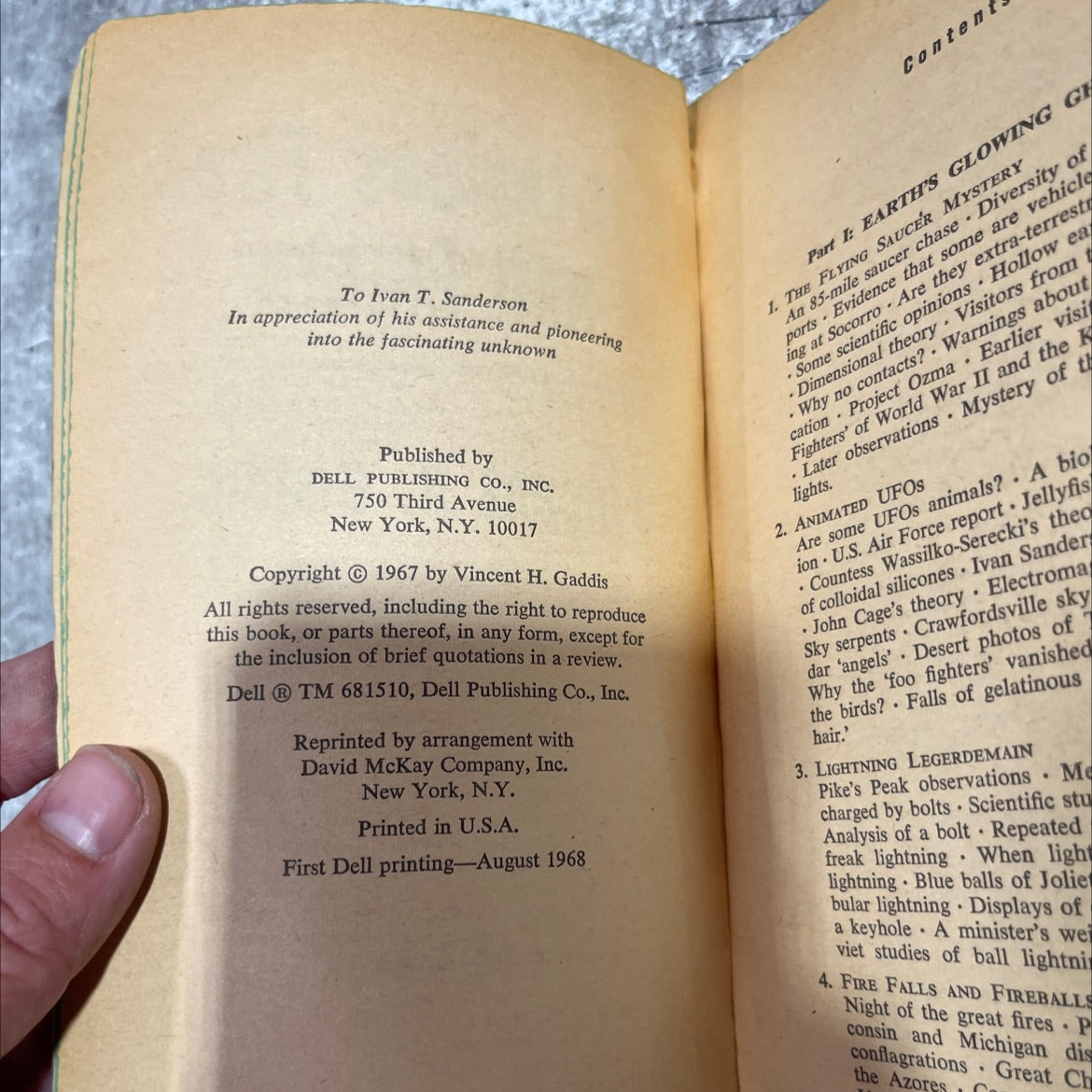 mysterious fires and lights book, by vincent h. gaddis, 1967 Paperback image 3