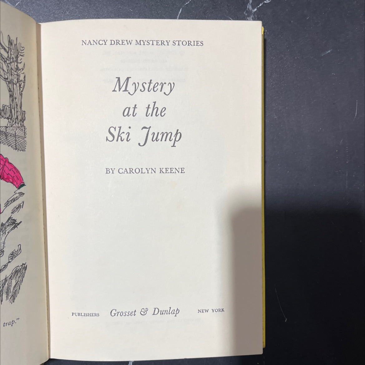 mystery at the ski jump book, by carolyn keene, 1971 Hardcover image 2