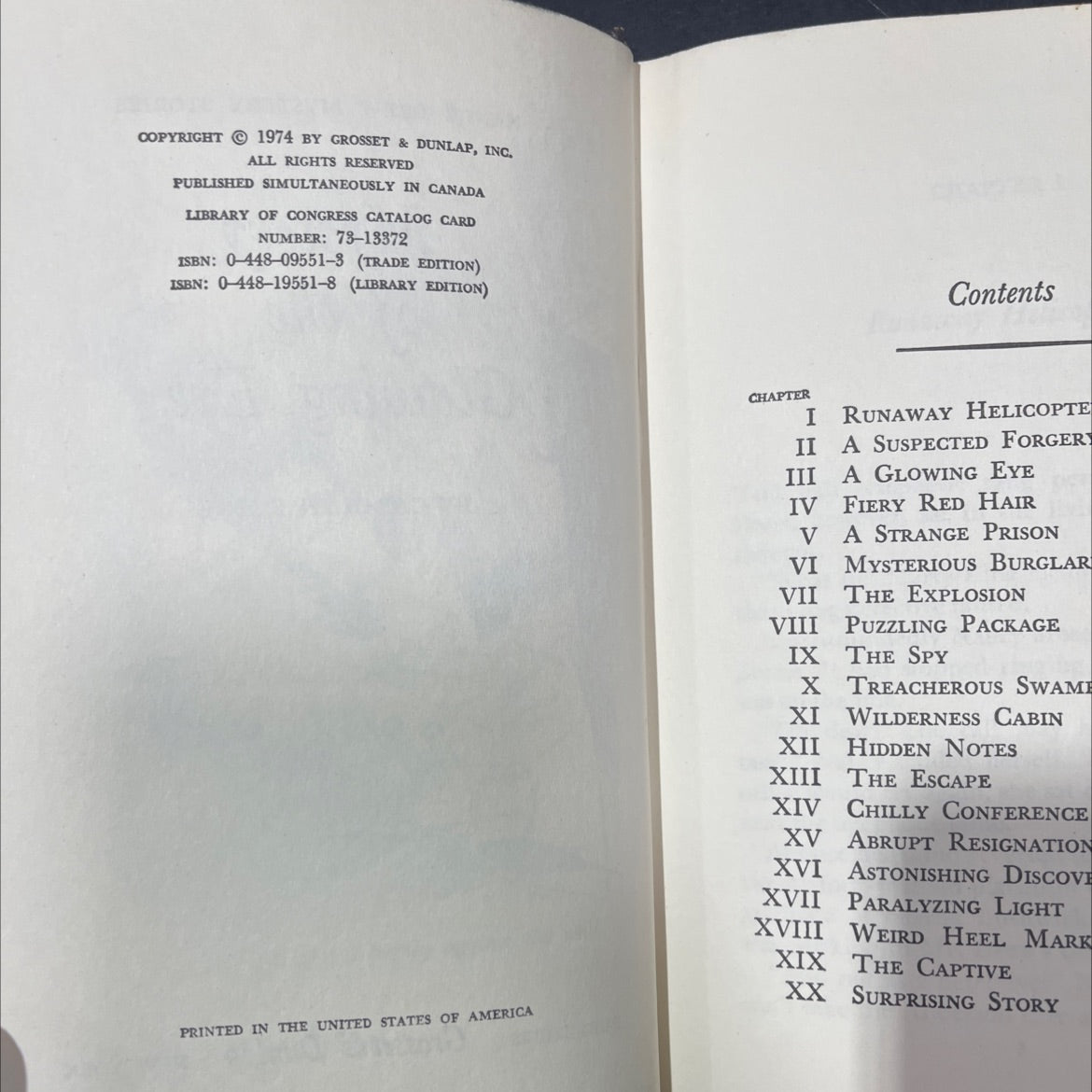 mystery of the glowing eye book, by carolyn keene, 1974 Hardcover image 3