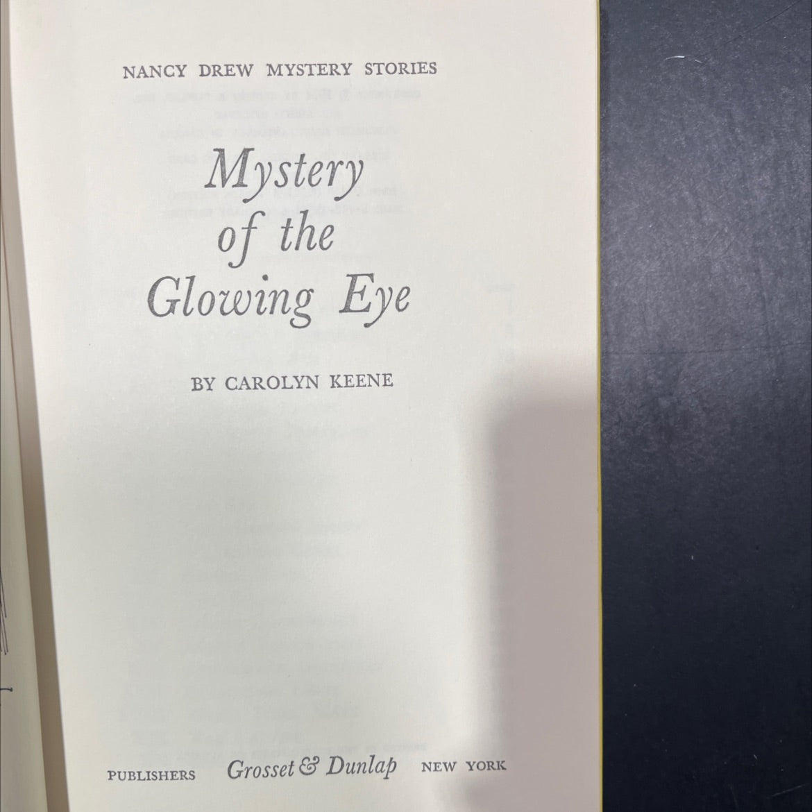 mystery of the glowing eye book, by carolyn keene, 1974 Hardcover image 2