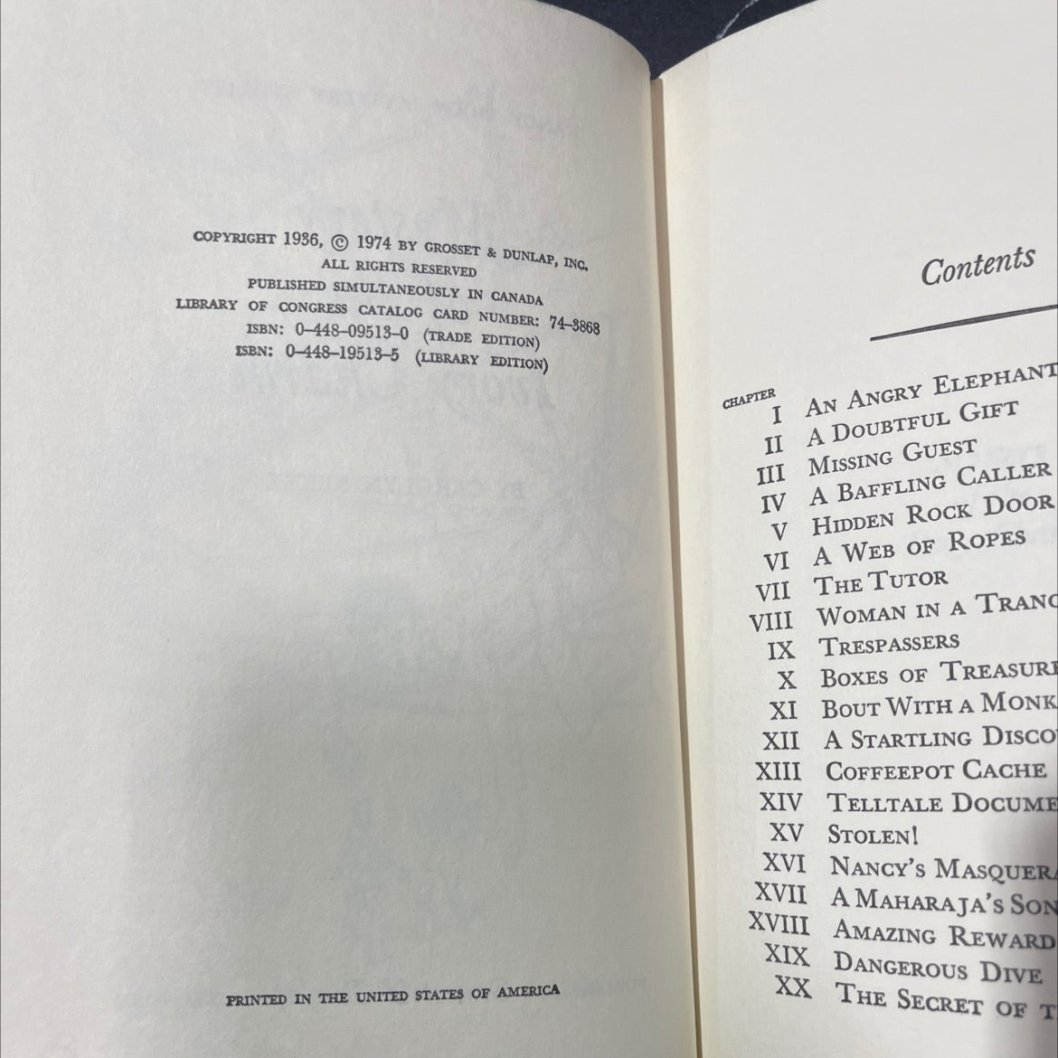 mystery of the ivory charm book, by carolyn keene, 1986 Hardcover image 3