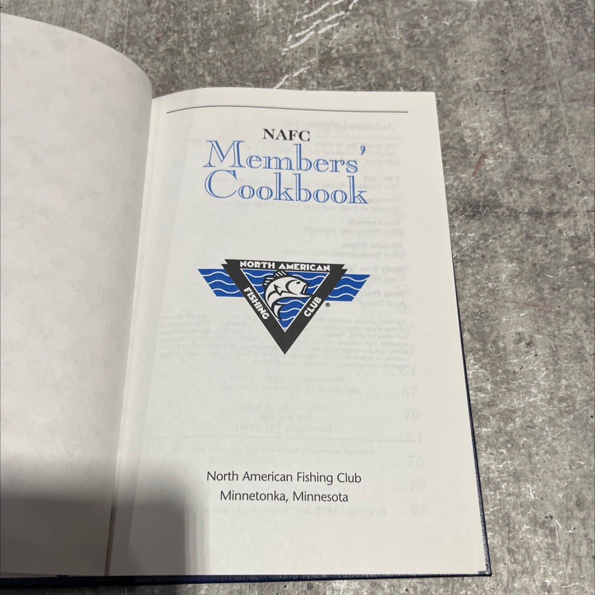 nafc members cookbook book, by north american fishing club, 1998 Hardcover image 2