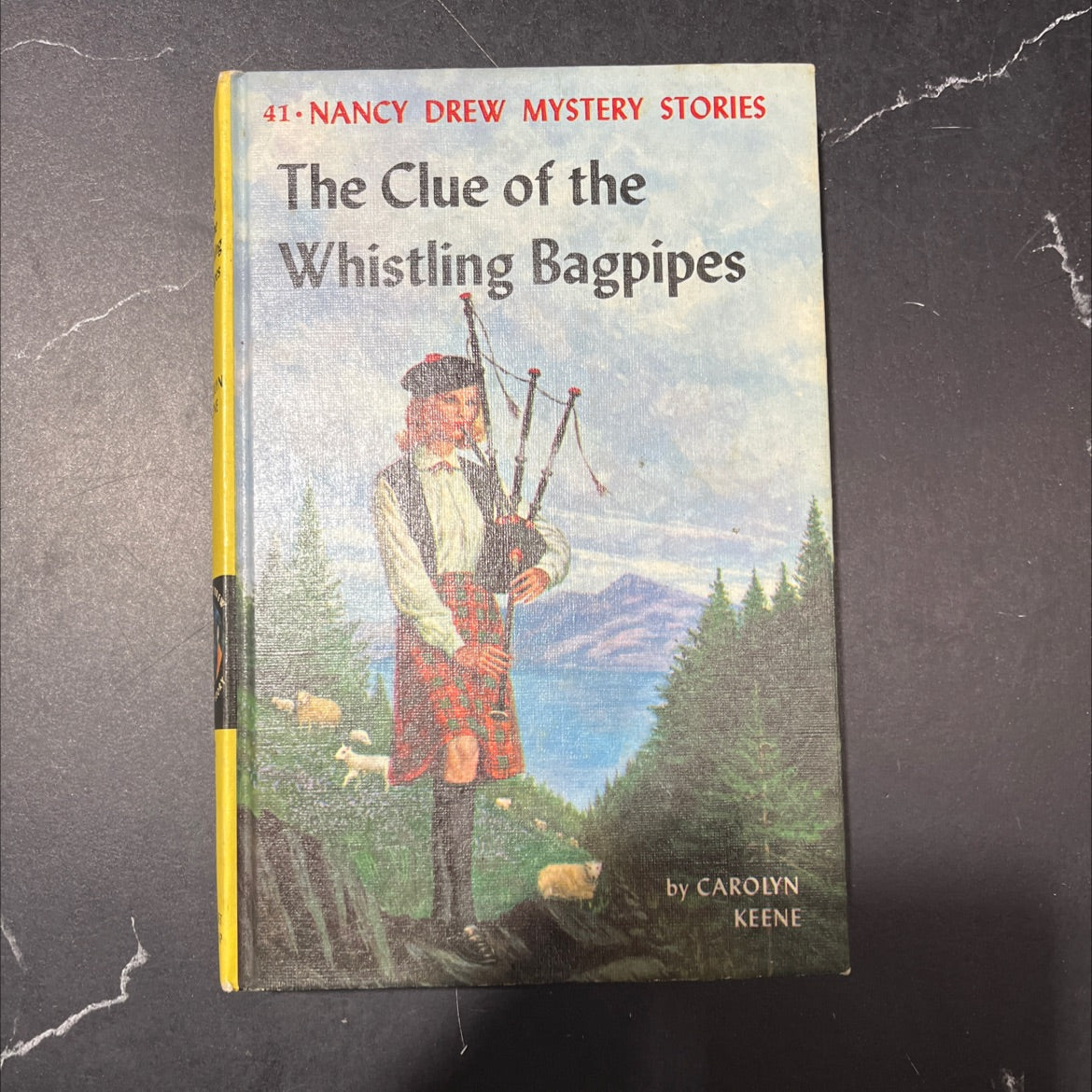 nancy drew mystery stories the clue of the whistling bagpipes book, by carolyn keene, 1964 Hardcover image 1