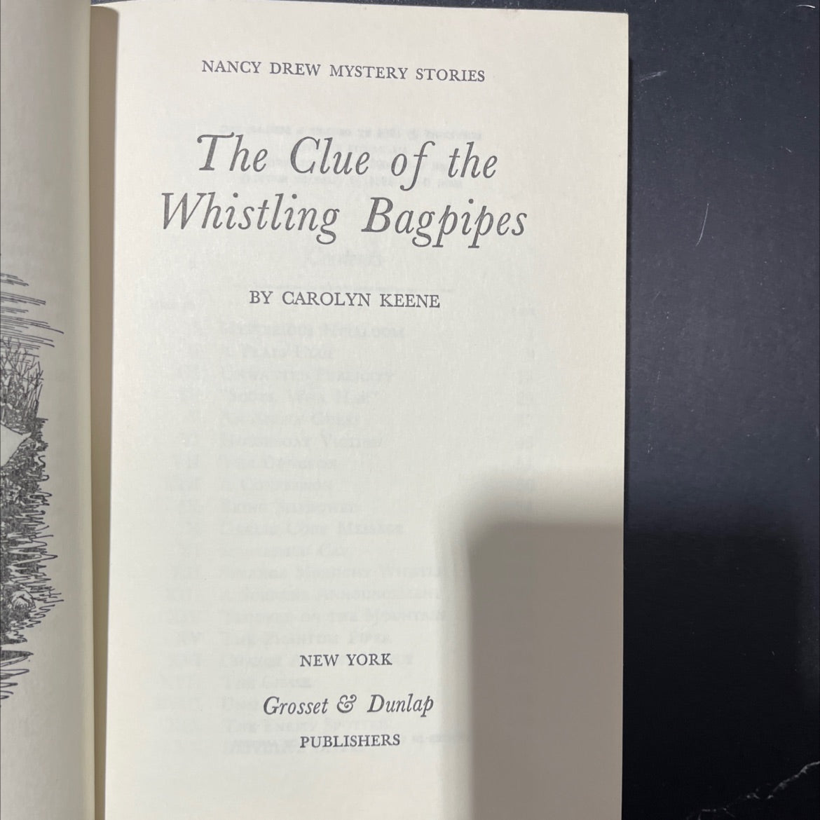 nancy drew mystery stories the clue of the whistling bagpipes book, by carolyn keene, 1964 Hardcover image 2