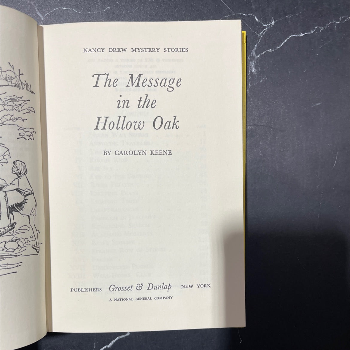 nancy drew mystery stories the message in the hollow oak book, by carolyn keene, 1972 Hardcover image 2