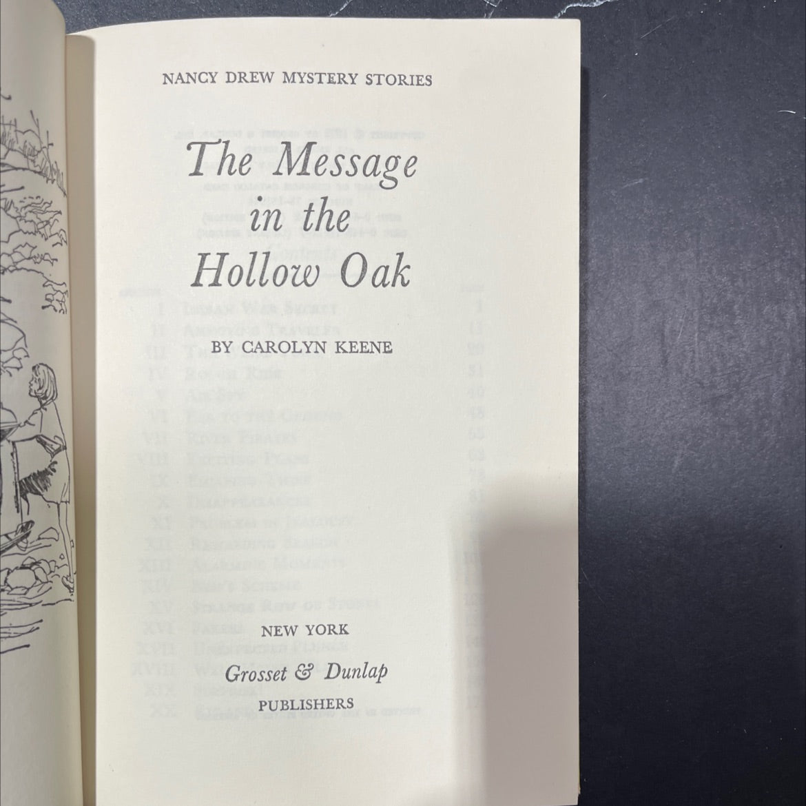 nancy drew mystery stories the message in the hollow oak book, by carolyn keene, 1972 Hardcover image 2