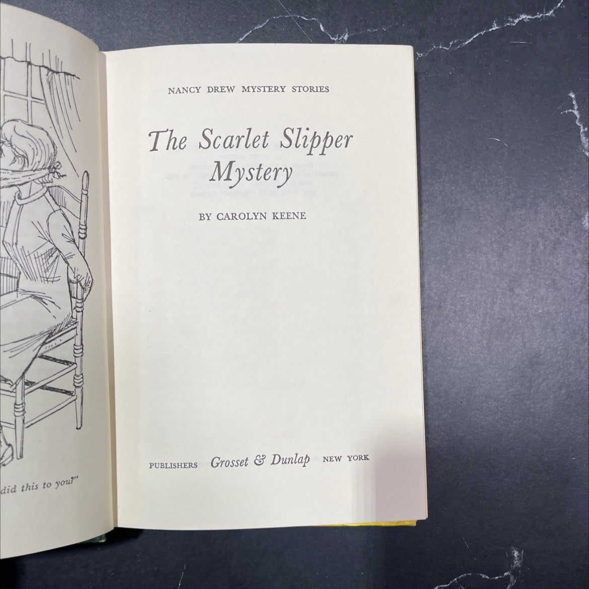 nancy drew mystery stories the scarlet slipper mystery book, by carolyn keene, 1974 Hardcover image 2
