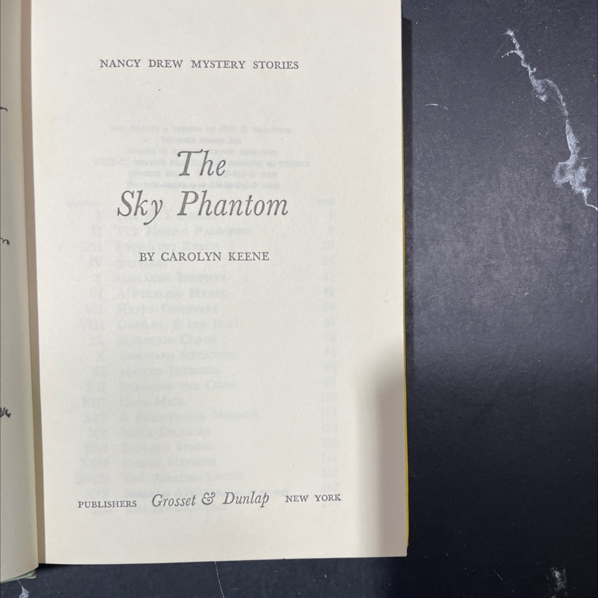 nancy drew mystery stories the sky phantom book, by carolyn keene, 1976 Hardcover image 2